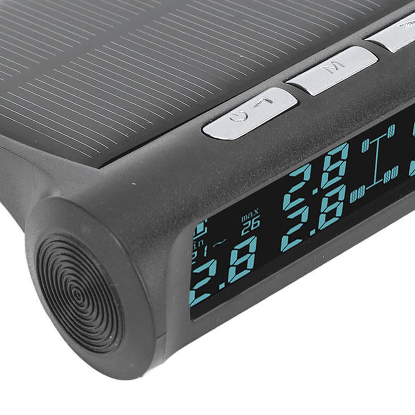 Reifendruck-Kontrollsystem, LCD-Display Solar-Reifendrucküberwachung TPMS mit 6 externen Sensoren, Solar- und USB-Ladegerät, kabellose Solarstrom TPMS für Wohnmobil, Wohnwagen
