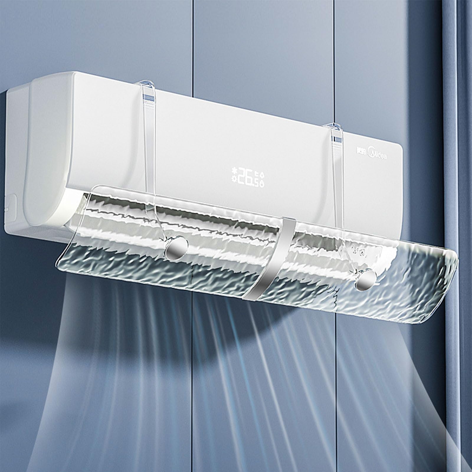 Sparkling Wonderful Air Conditioning Wind Deflector,Suitable for Split Air Conditioners with Wrinkles of Ice,Anti-Blast/Anti-Direct Blowing Baffle Windshield for Home