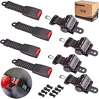 Universal 42" Retractable Golf Cart Seat Belts for Yamaha Club Car EZGO Go-Kart ATV UTV - DOT Certified Safety Kit (No Mounting Bar)