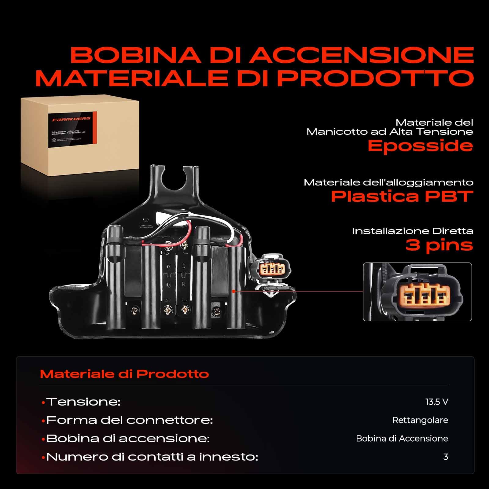 Frankberg Bobina di accensione modulo di accensione senza supporto