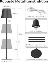 Lampă de birou fără fir JACKYLED, baterie 5000 mAh, 3 trepte de înălțime, 3 temperaturi de culoare, intensitate reglabilă 3