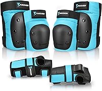 Vista 15 de Rodilleras, coderas, muñequeras para niños/adultos, juego de equipo protector 6 en 1 para patinaje en línea, patinaje sobre ruedas, patinete, BMX