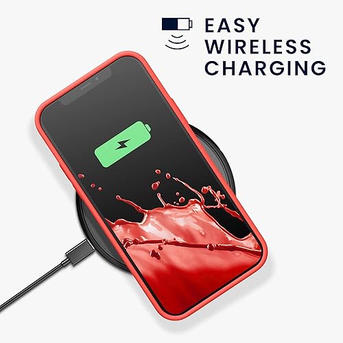 Miniatura 5 de kwmobile Funda compatible con Apple iPhone 12, funda delgada de silicona TPU para teléfono, acabado suave al tacto, coral vívido