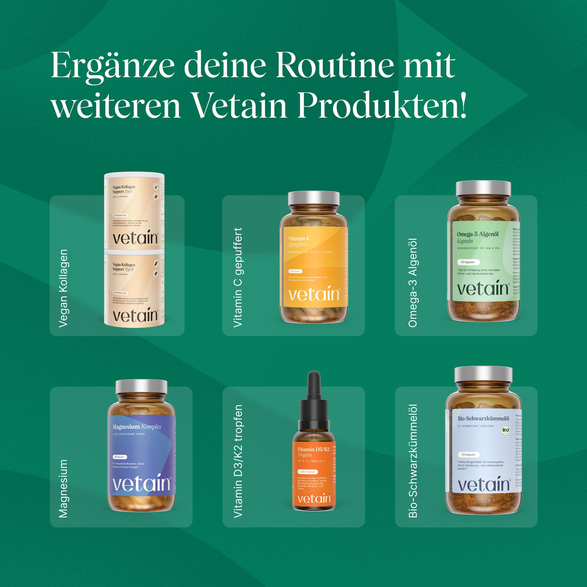 VETAIN Jod Komplex Schilddrüse - 150µg Jod aus Meeresalge Kelp, Selen, Zink, Vitamin D3-180 Kapseln - 6 Monate Vorrat - hochdosiert, vegan & ohne Zusätze - produziert in Deutschland
