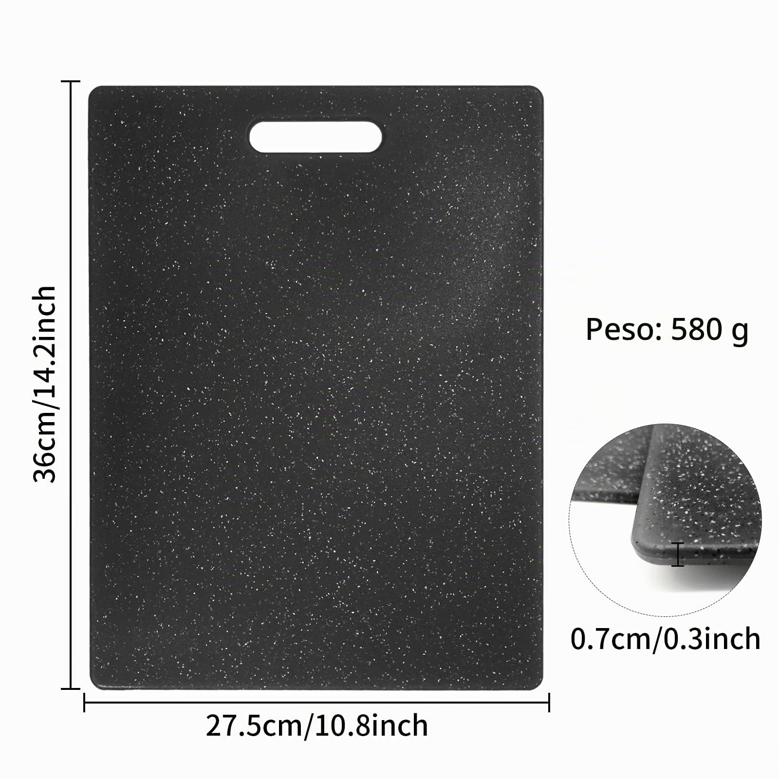 Newaner 36 x 27,5CM Tabla Cortar Cocina Imitan Aspecto del Granito,Tablas de Corte sin BPA , Fáciles de Limpiar y Antibacterianas, Tablas de Cortar son Duras y durable, para Verduras, Frutas, Carne