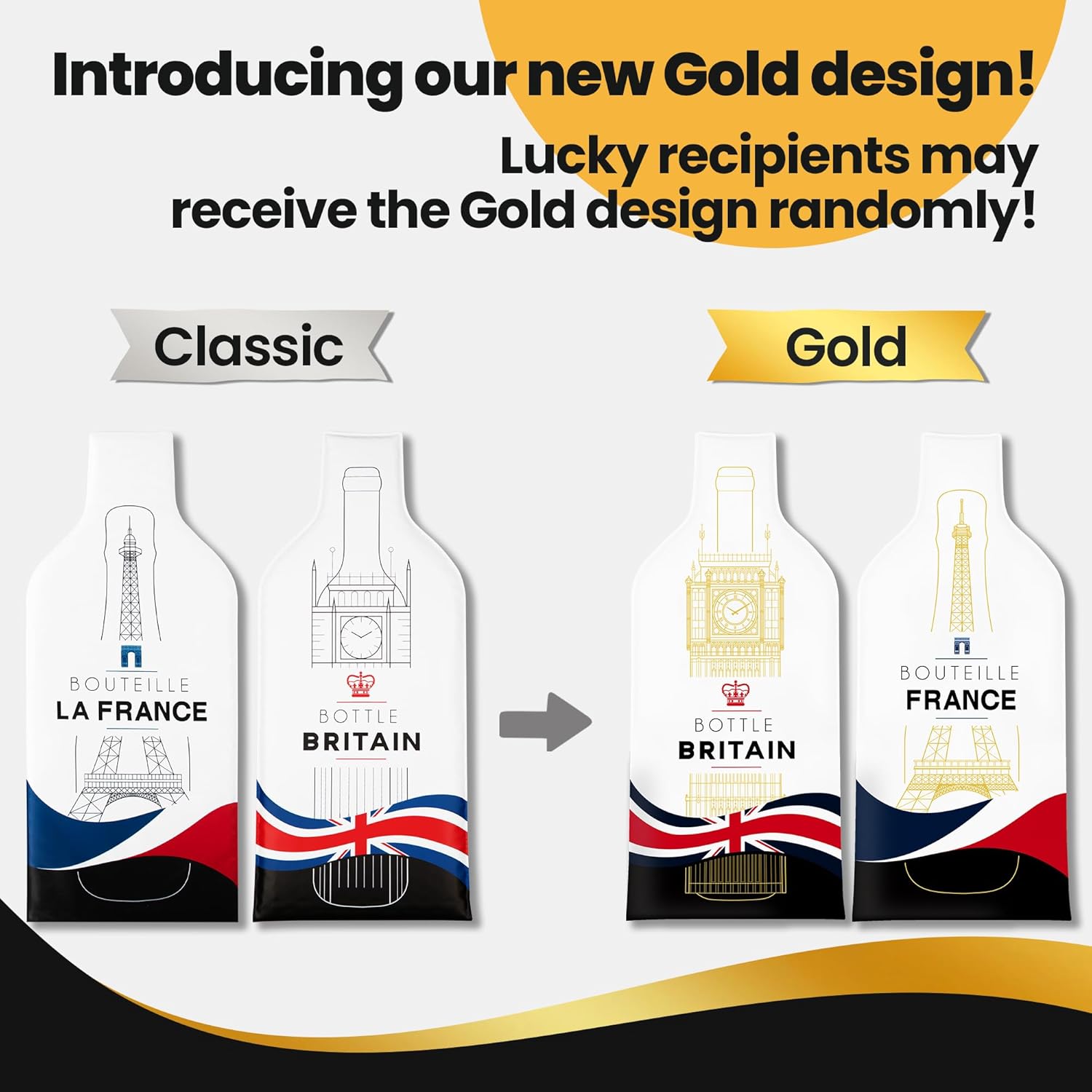 JIMMY THE FOX | Reusable Wine Bags for Travel | 3-Pack | Durable Triple-Layer Bottle Protector Sleeve | Leak-Proof & Impact-Resistant | Airplane & Cruise Luggage | Wine Lover Gifts - Bottle France - Image 2