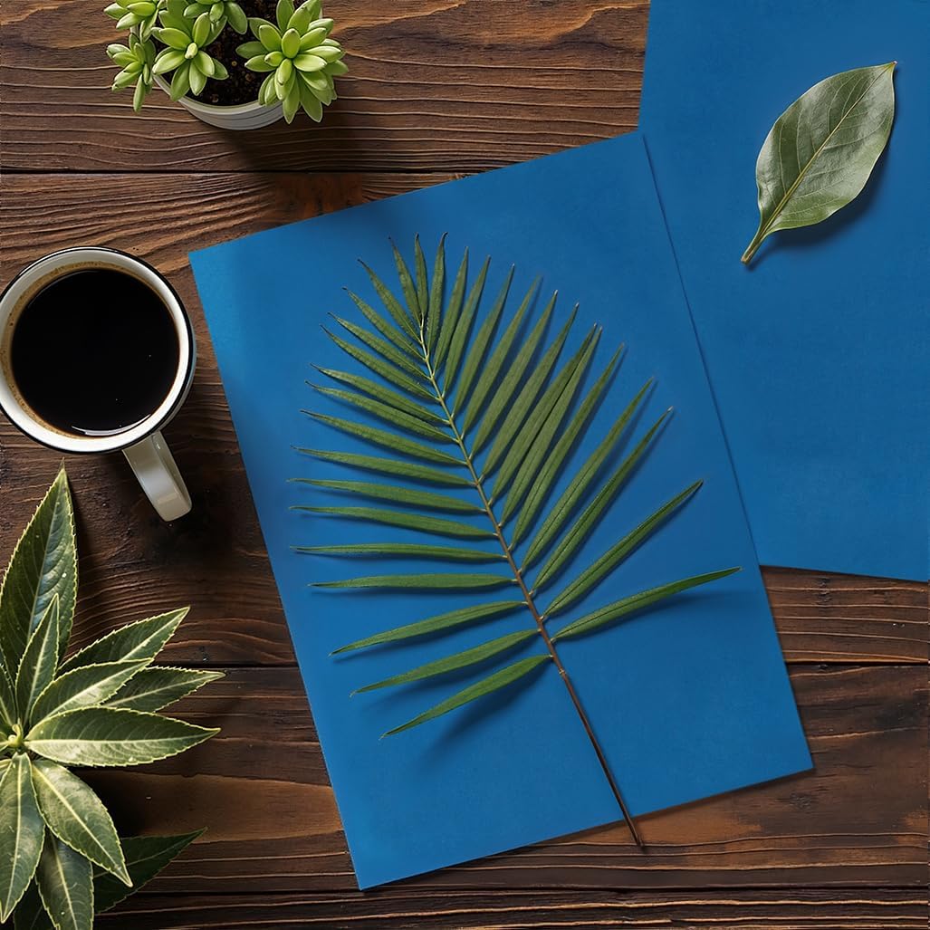 Cyanotype Kit A4 30 Sheets Tear-Resistant Cyanotype Paper Sylephioro Beginner-Friendly Crafts for Adults, Educators, and DIY Enthusiasts