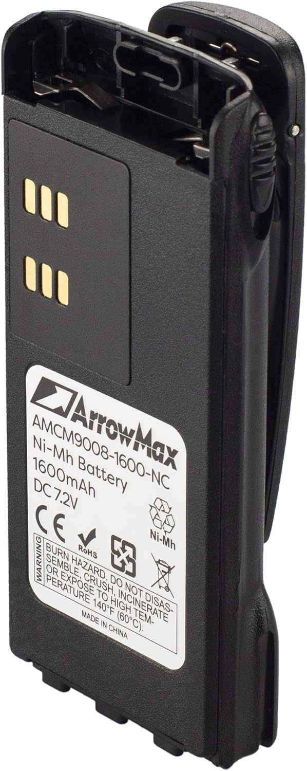Arrowmax 1600mAh Two Way Radio Battery for Motorola HT750 HT1250 GP328 as HNN9011 HNN9012 HNN9009 HNN9008 : Electronics