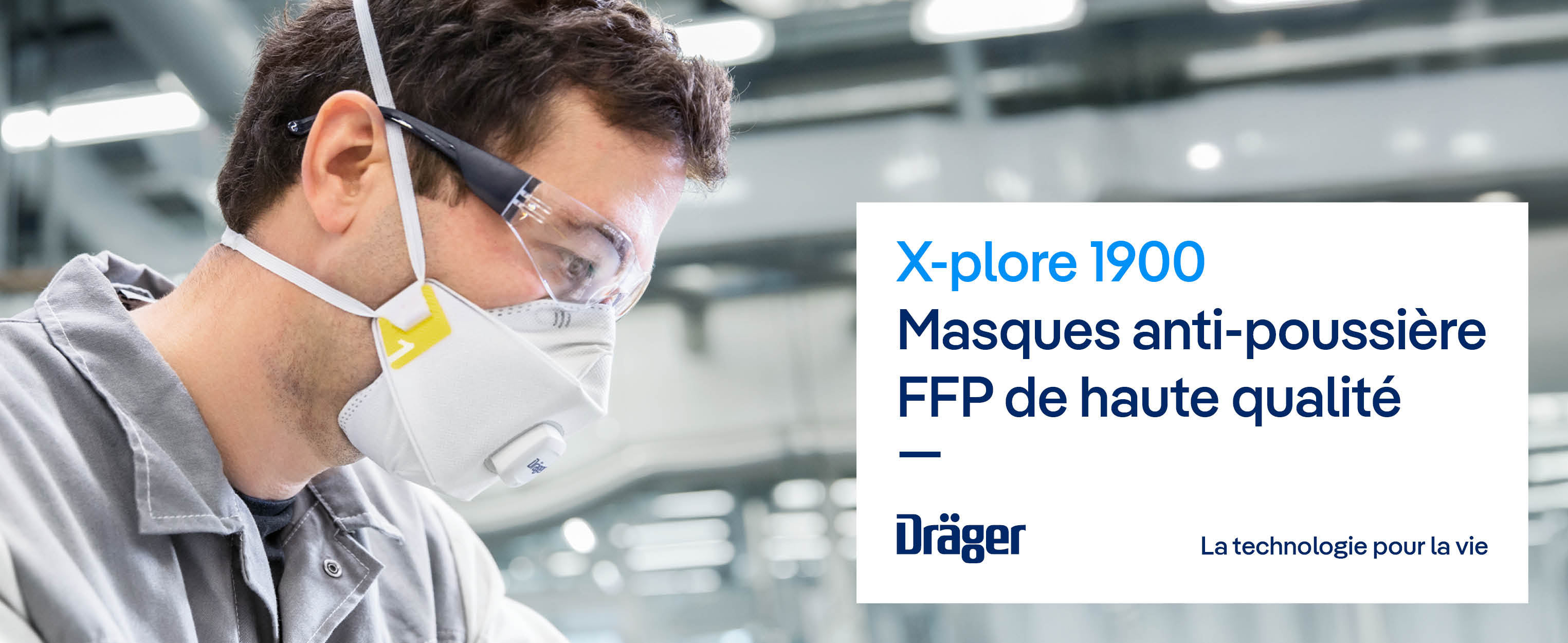Masque de protection respiratoire jetable FFP1 CM 2000 sans valve