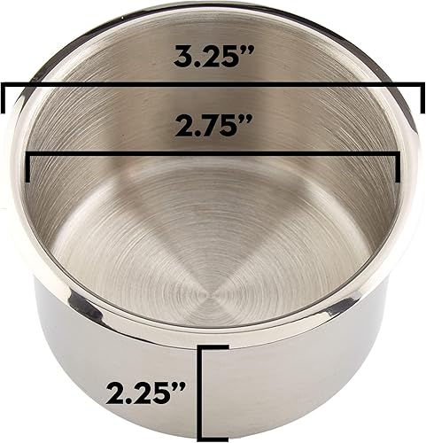 Miniatura 6 de 10 portavasos plateados regulares para mesas de póquer y tarjetas, 2.3 pulgadas de alto x 3.18 pulgadas de ancho, para botellas de cerveza y agua,