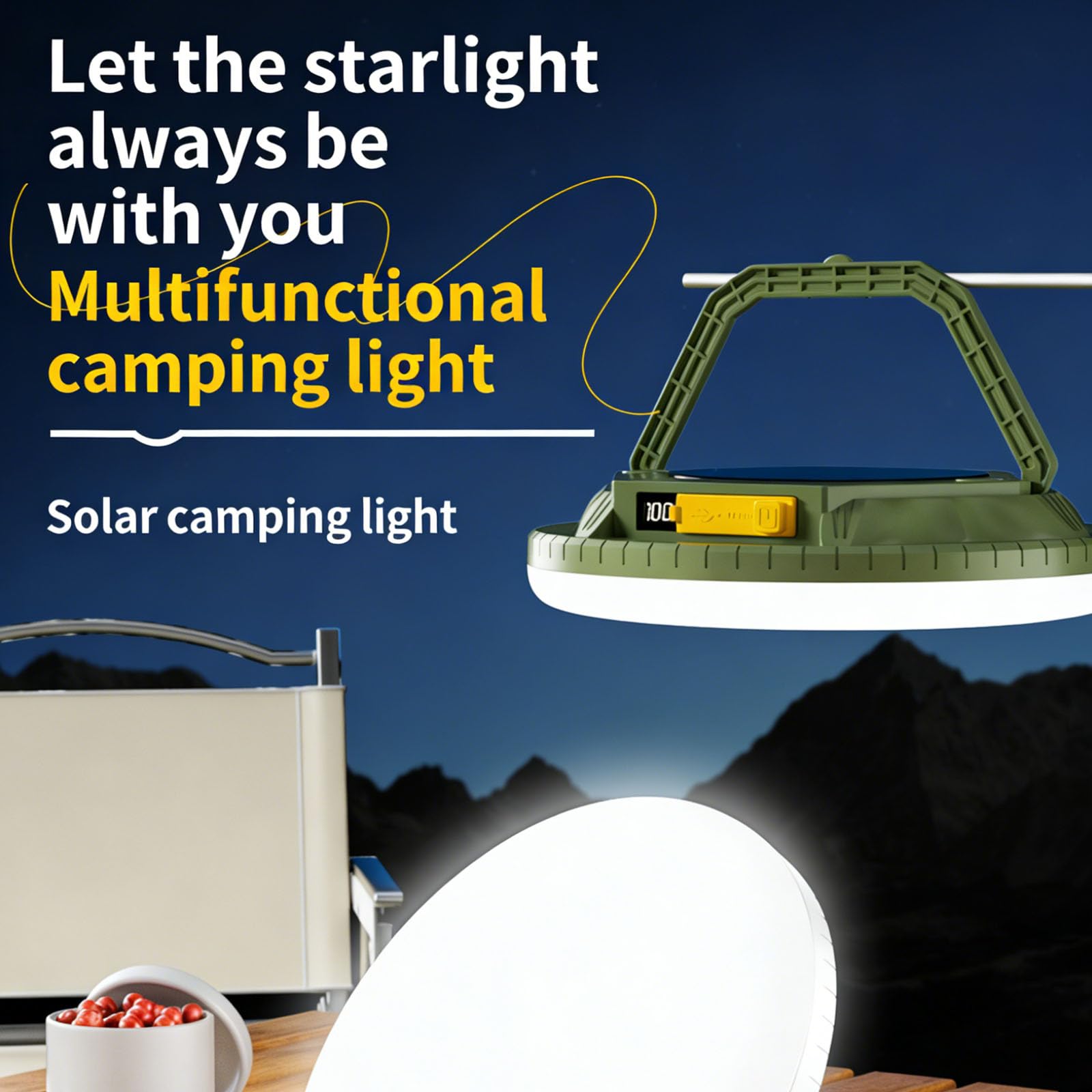Przyjazna dla użytkownika solarna lampa zewnętrzna o wysokiej jasności do nocnego targu stoczni i patio oświetlenie zewnętrzne