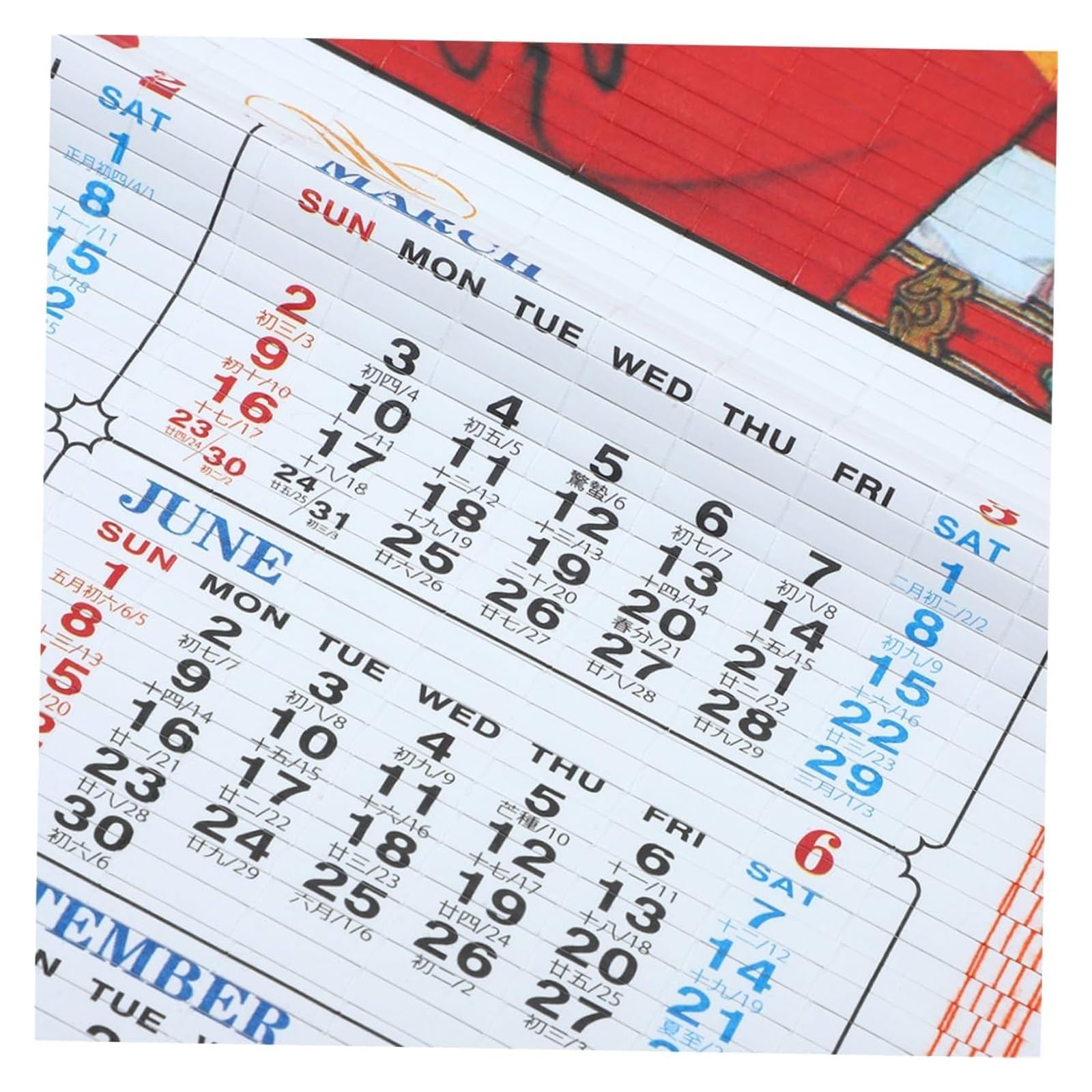 Tischkalender, Tischkalender 2025, Jahr der Schlange, hängender Schriftrollenkalender, Adventskalender, Whiteboard-Kalender, chinesisches Mondneujahr