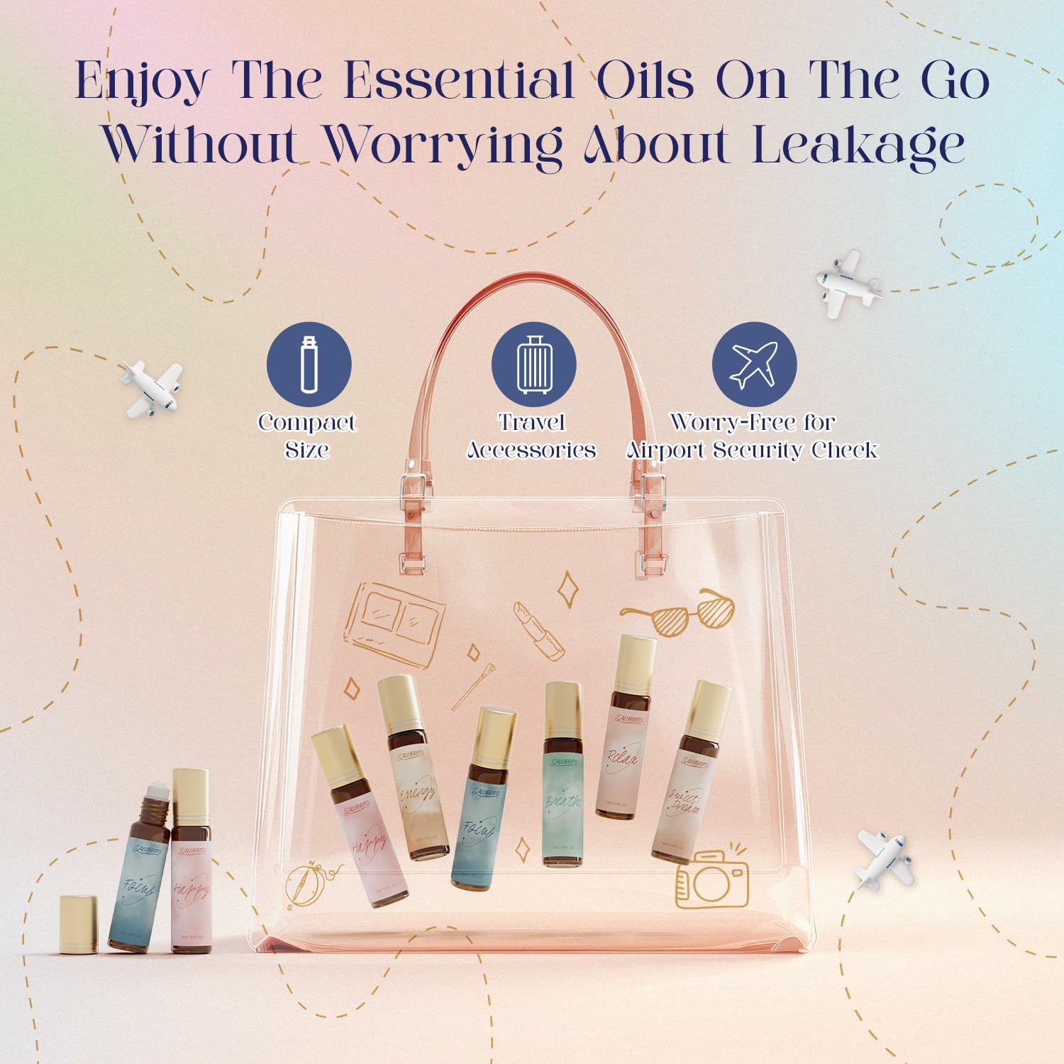 SALUBRITO Essential Oil Roll On Gift Set, Aromatherapy Oil with Roller Ball for Body Skin, Massage, Wellness Essential Oil Gift for Women and Men - Image 5