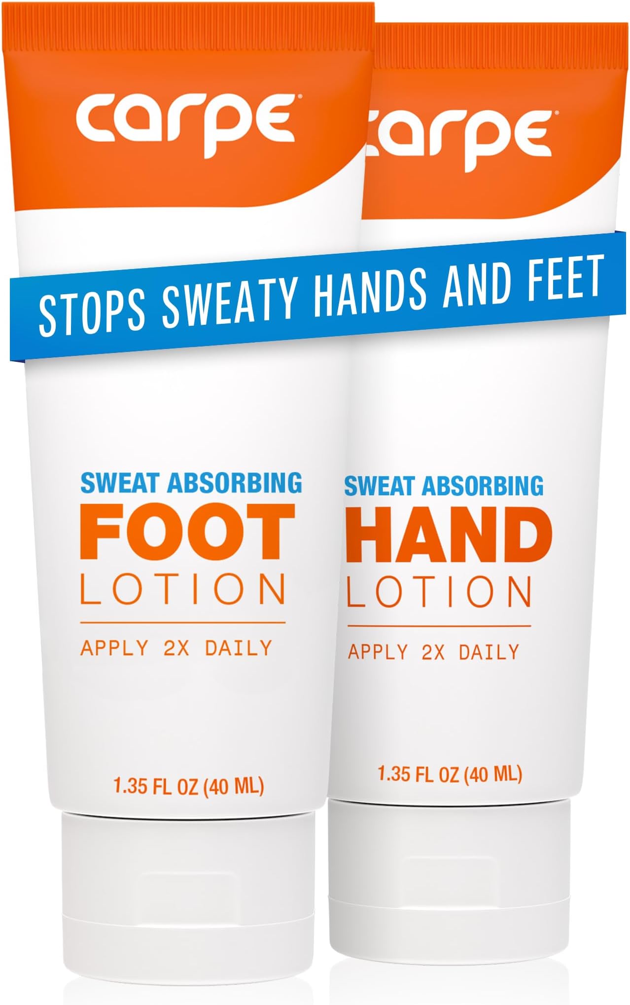 Sweat Absorbing Hand & Foot Lotion Bundle, Stop Sweaty Hands and Sweaty,Smelly Feet, Dermatologist Recommended