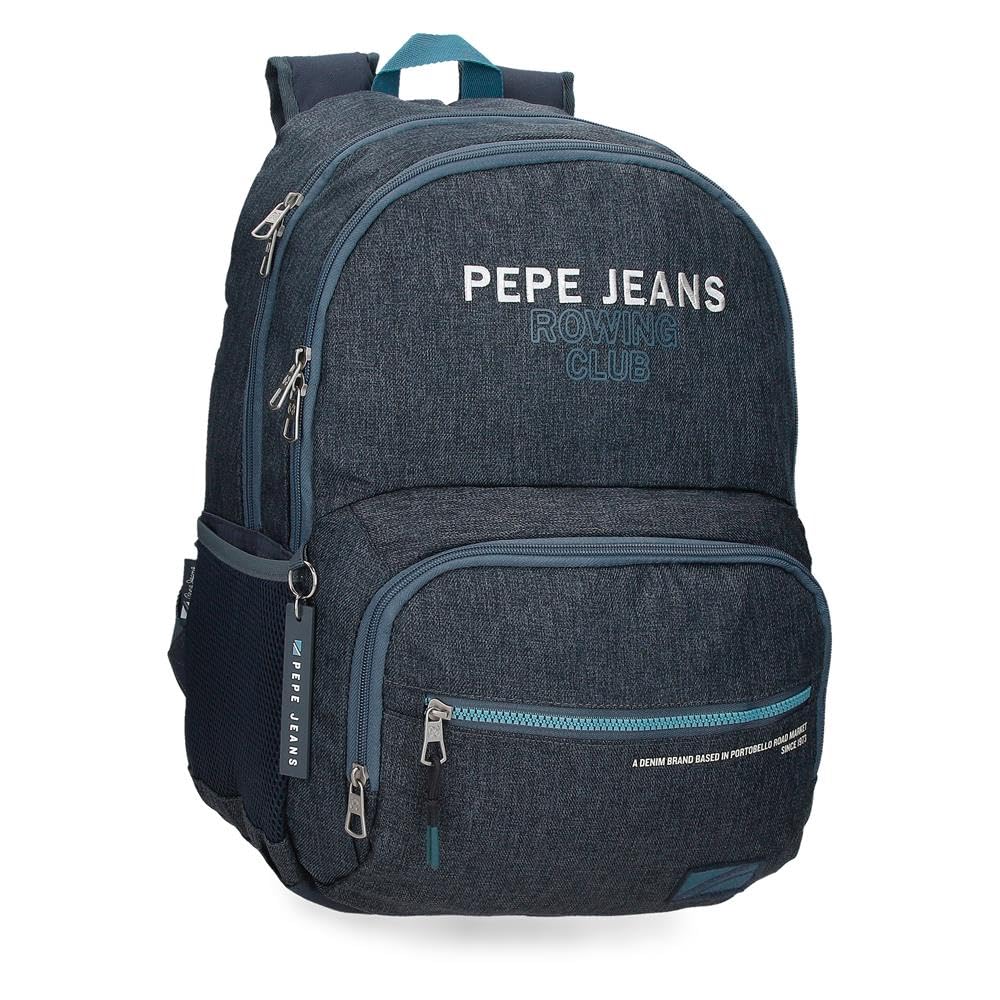 Pepe Jeans Edmon Mochila Escolar Azul 33x46x15 cms Poliéster 22,77L by Joumma Bags