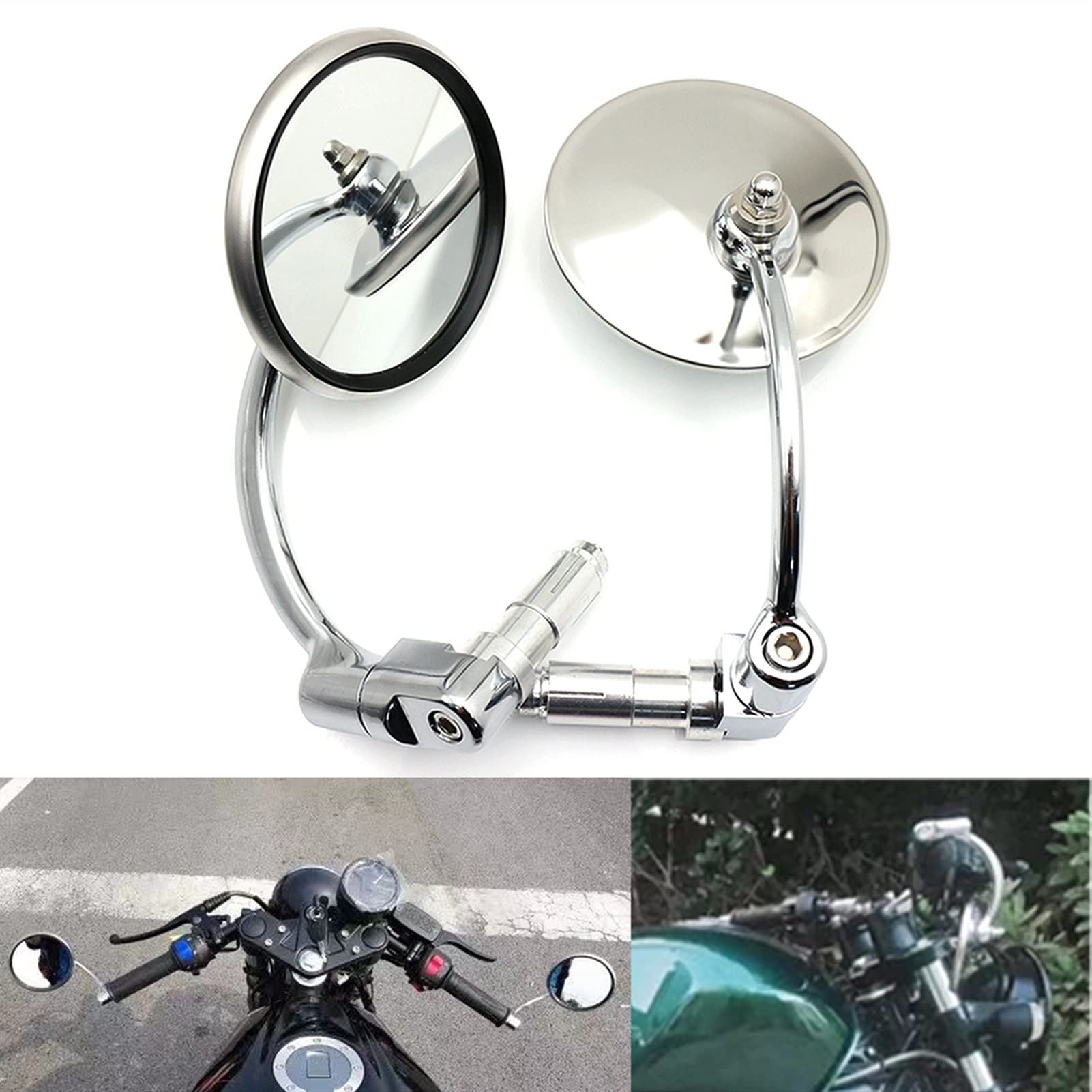 Liudan Specchietti Laterali della Motocicletta Specchi for la Barra retrovisore della Moto for Gli specchi for l'incrociatore Chopper Bobber Cafe Racer CBR crf YZF ATV CF