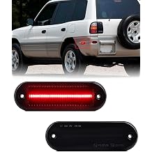 Smoked Lens Red LED Side Marker Light for Toyota RAV4 1996-2000, Rear Fender Lamp Replace OEM 8175042010 8176042010, 2PCS