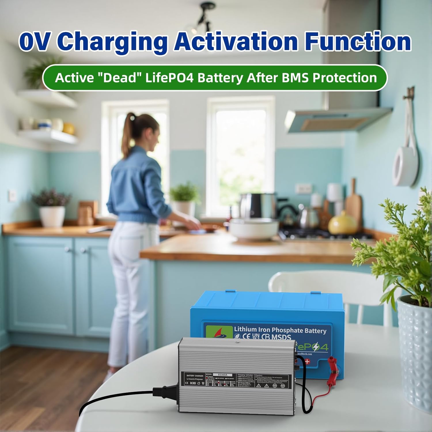 58.4V 5A, AC-DC Battery Charger, Dedicated Best Solution for 48V Lithium Iron Phosphate, LiFePO4 Battery Recharging, Support Charging Solar Off-Grid, Golf Cart (58.4V 5A Charger-Silvery) - Image 5