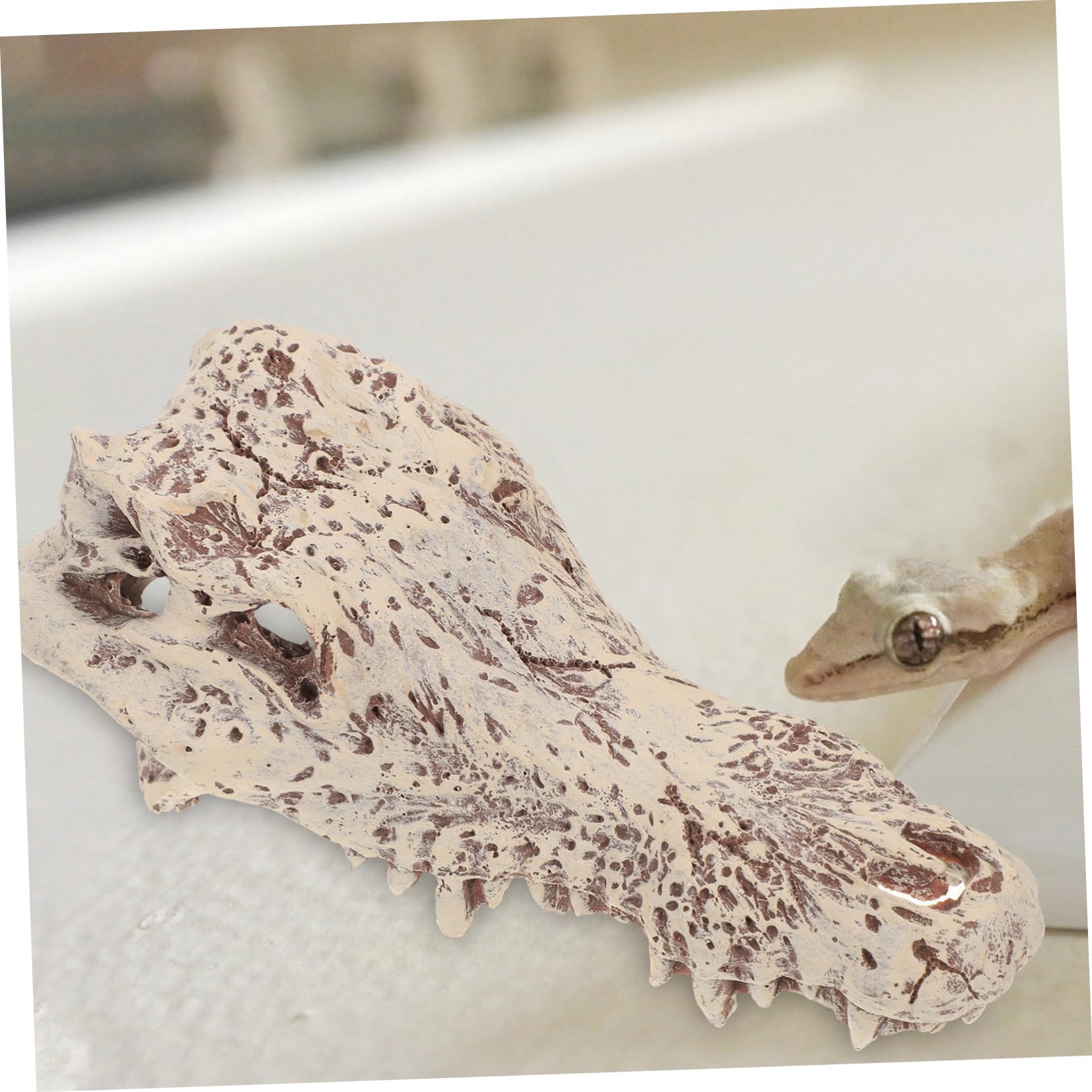 Plataforma De Solarium para Tortugas Diseño Cueva Oculta Accesorio De Acuario para Reptiles y Decoración De Terrarios