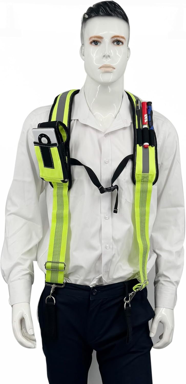 Padded Tool Belt Suspenders 3 Hook Swivel Suspenders for Tool Belt Heavy Duty Work Suspenders - Image 3