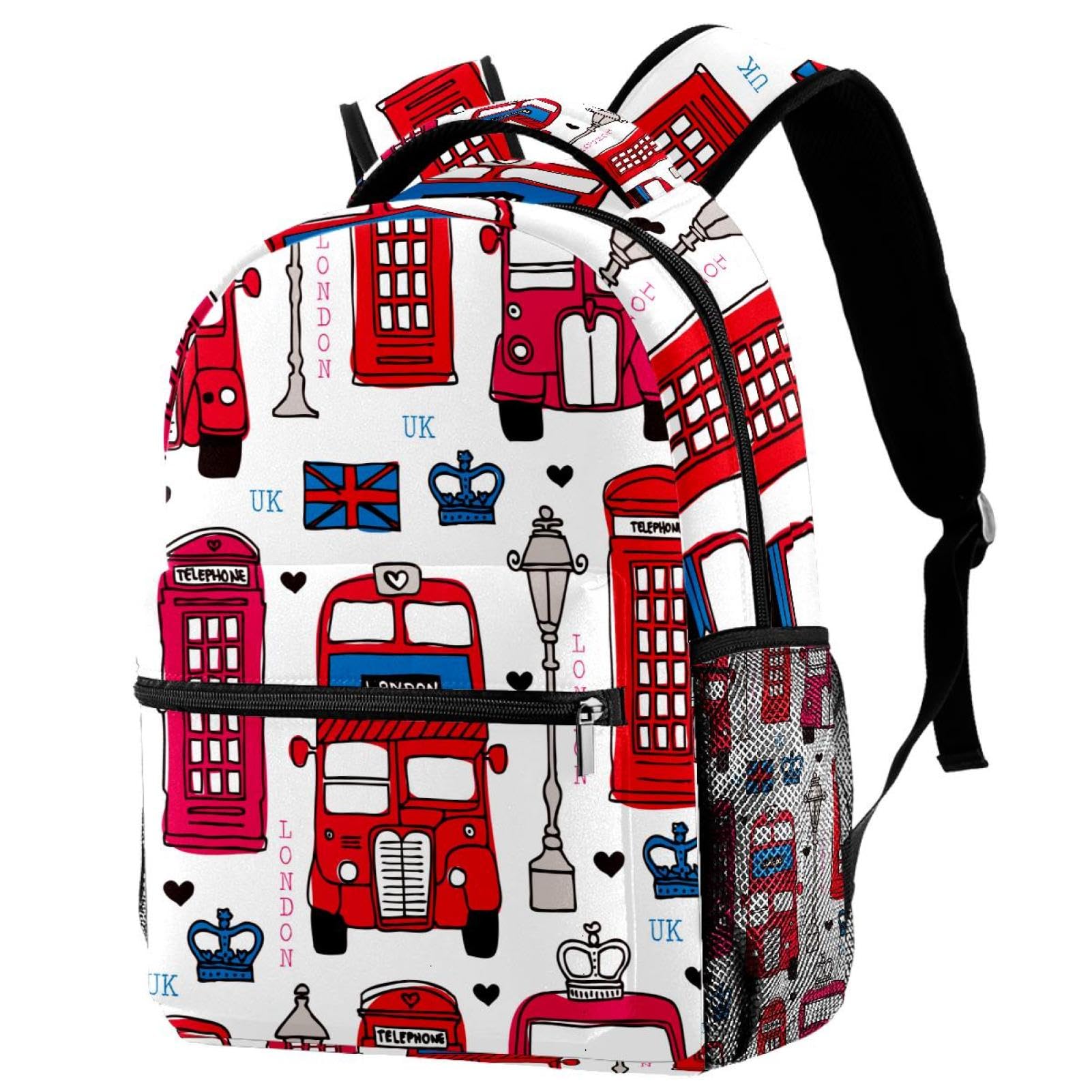 Sac à dos d'école London Bus idéal pour le collège et les sorties