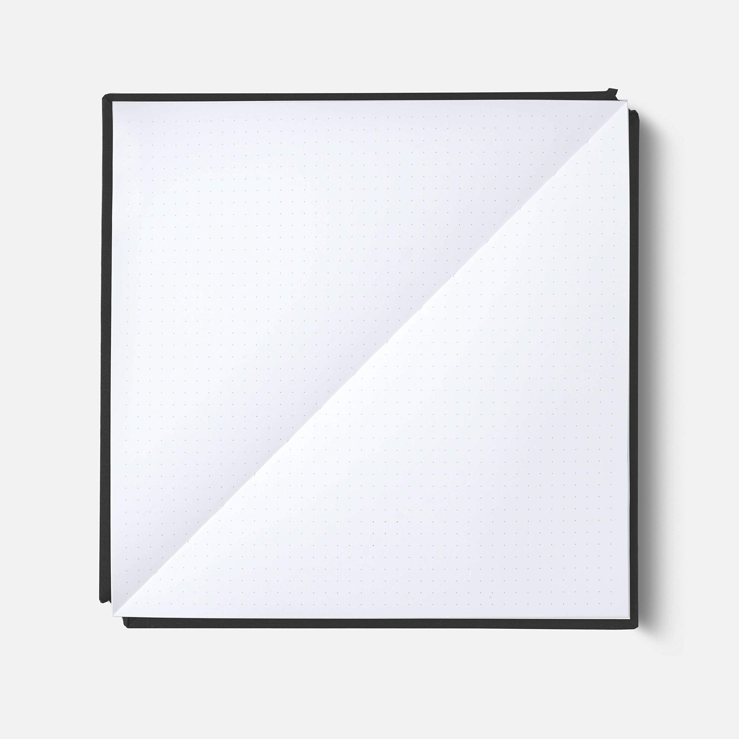 Taccuino triangolare, design unico, con copertina rigida in tessuto, quaderno triangolare, colore nero