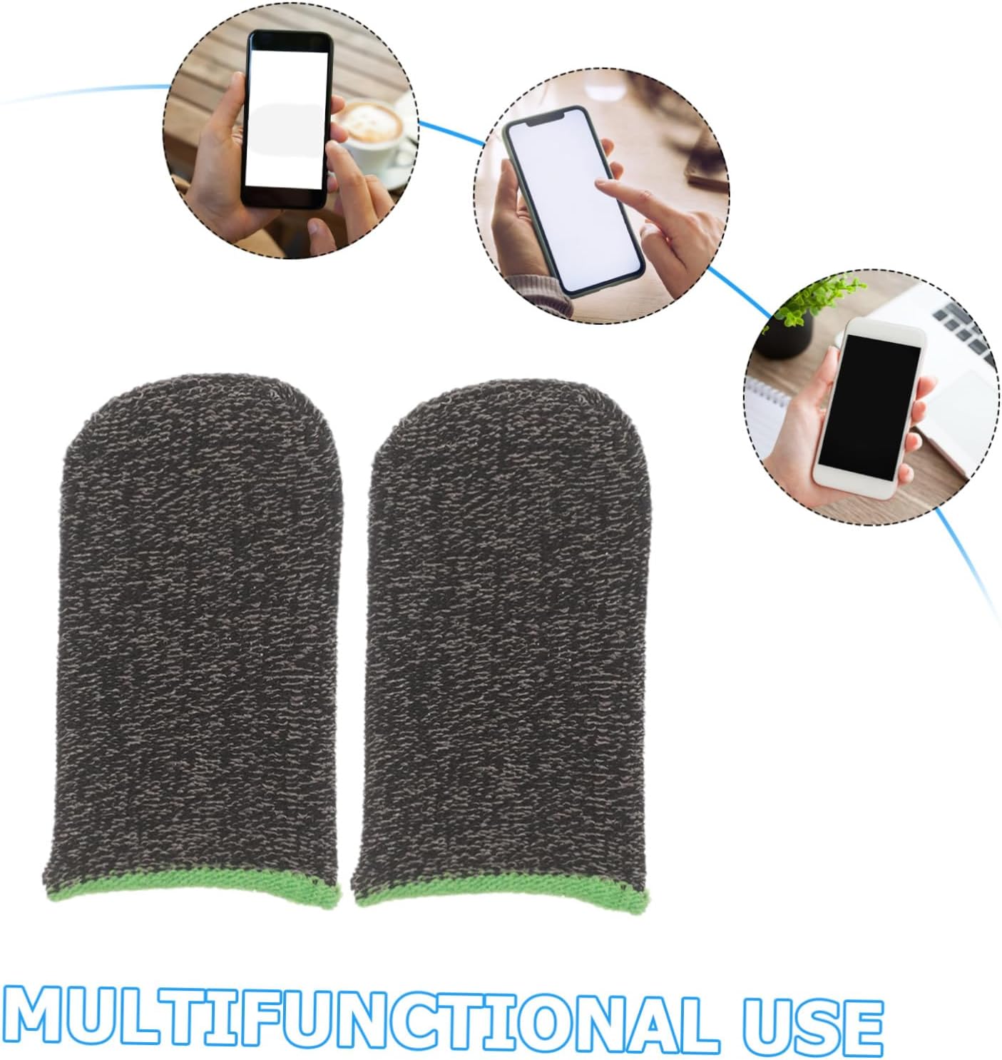 40 Pairs Thumb Finger Sleeves for Touchscreen Gaming, Breathable