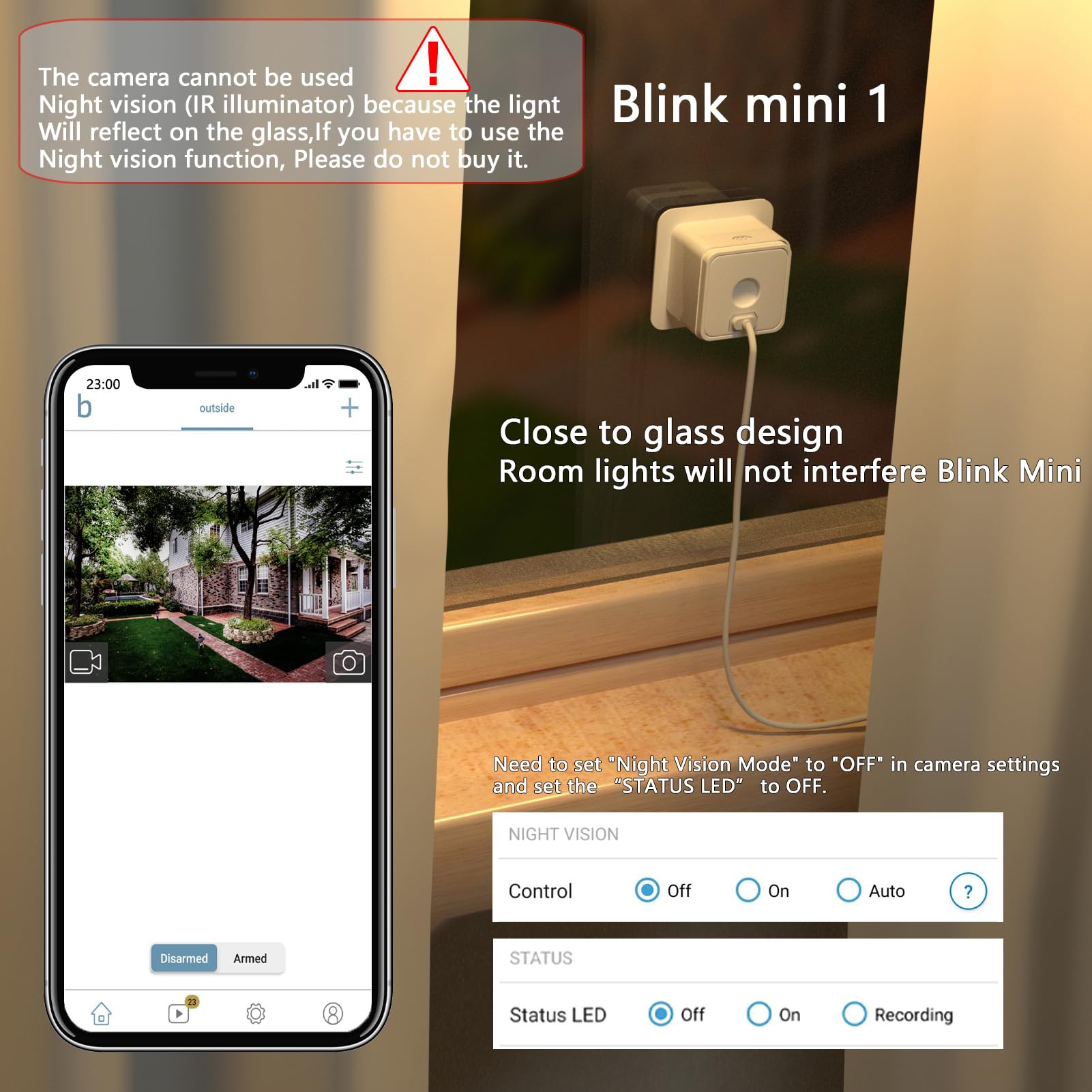 Blink Mini Mount Blink Mini Window Mount Indoor Camera