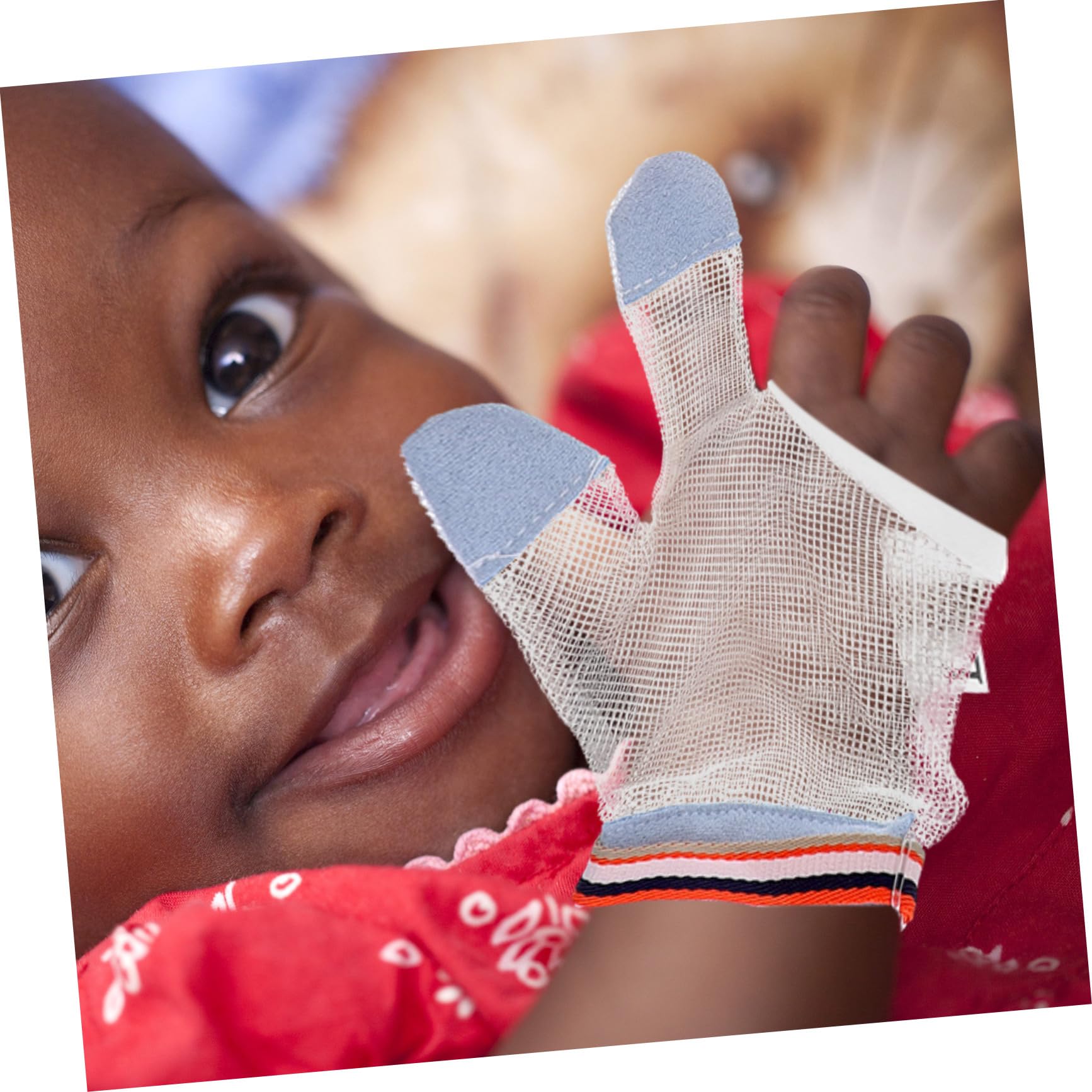 10pares Guantes Para Bebés Para Dejar De Chuparse El Dedo Ajustables y Transpirables Protector De Dedos Color Aleatorio