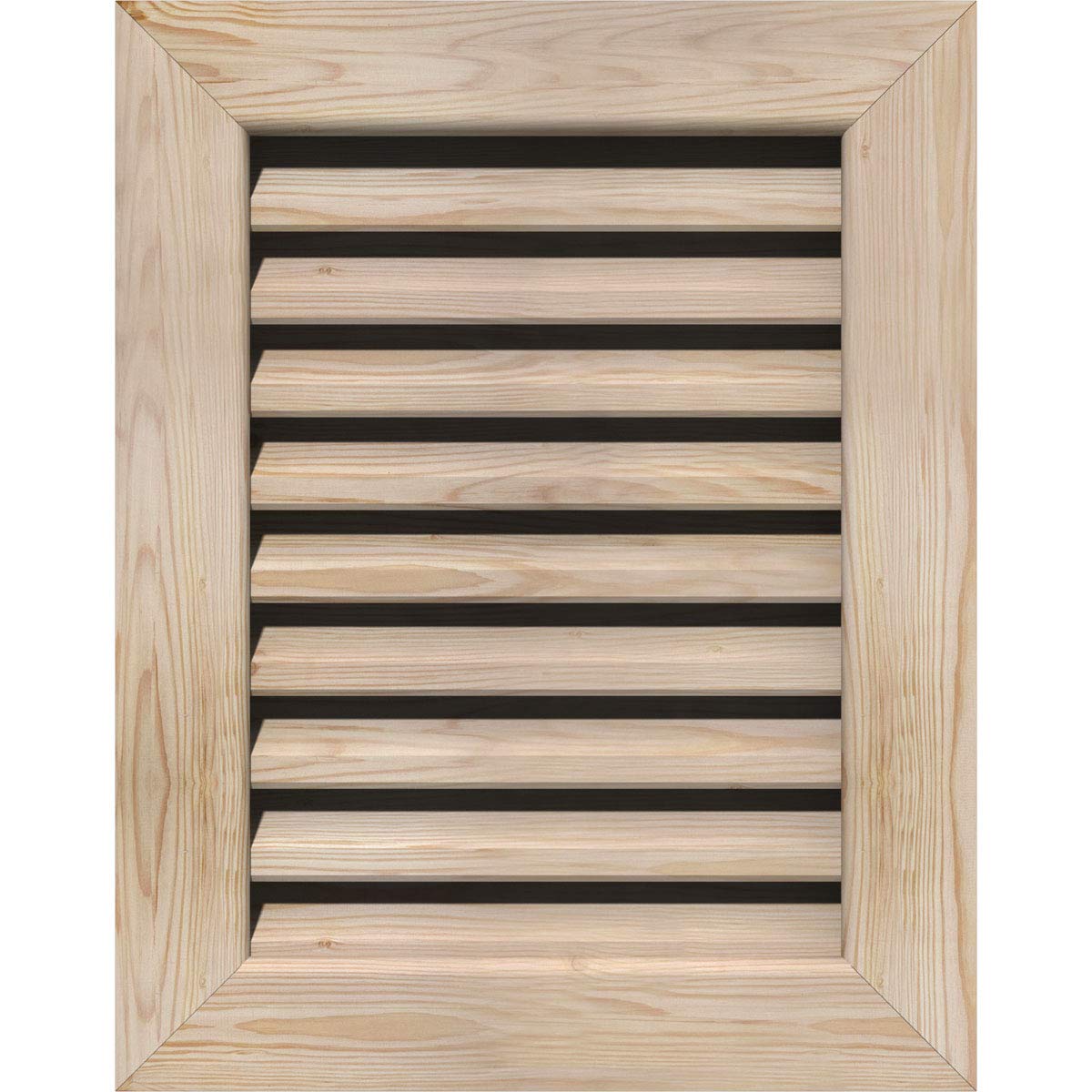 Ekena Rustic Collection Wood Gable Vent - Pine, Unfinished, 33"W X 27"H (28"x22" RO)