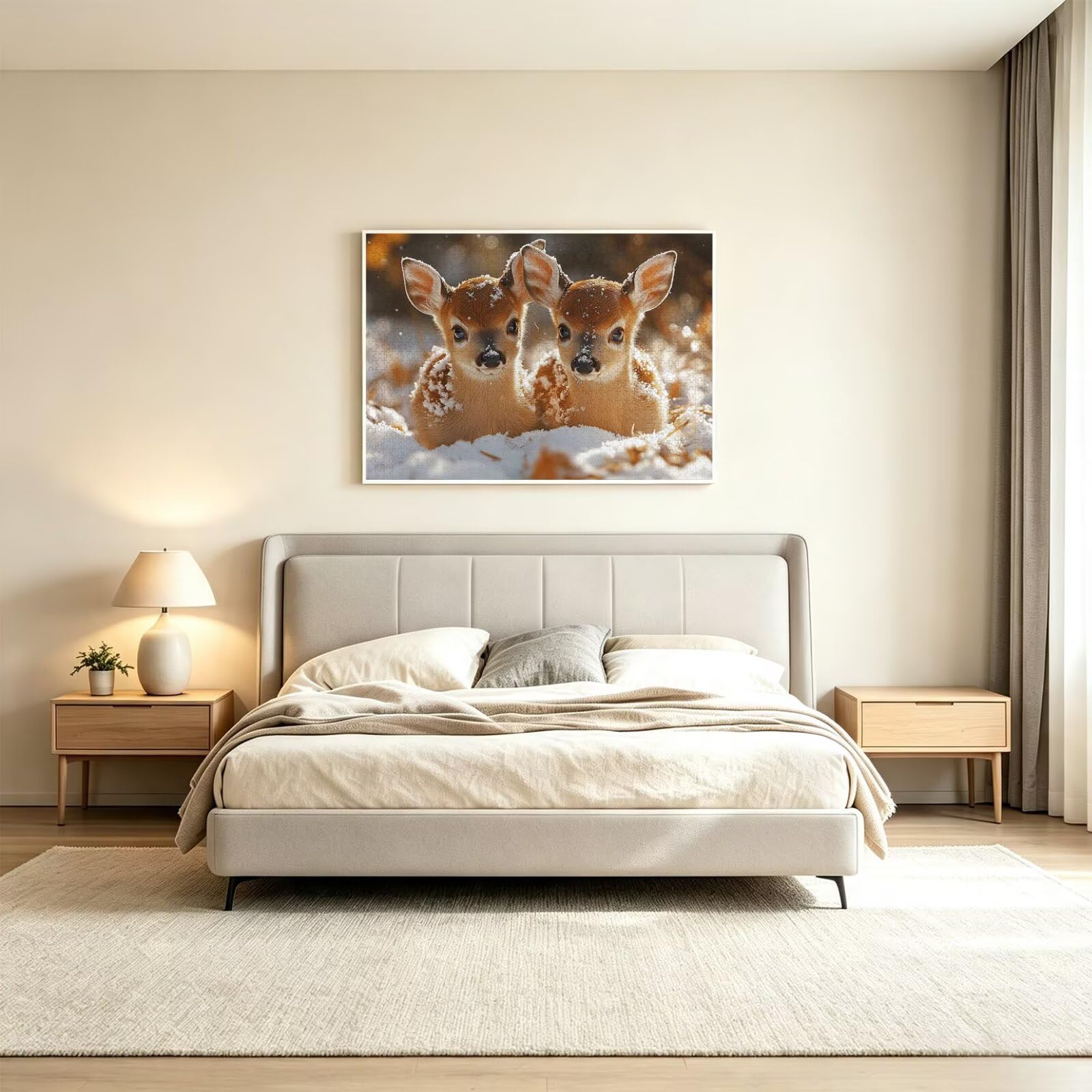 1500 sztuk puzzli dla dorosłych, gry rodzinne, jeleń śnieg, n-420