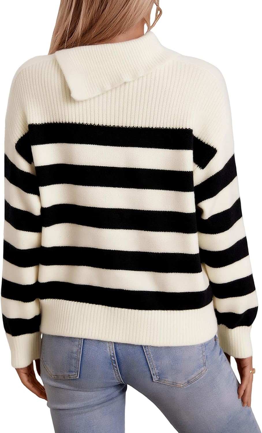 Womens Sweater Turtleneck Knit Long Sleeve Fall Fashion Jumper Cozy Pullover Tops - Image 5