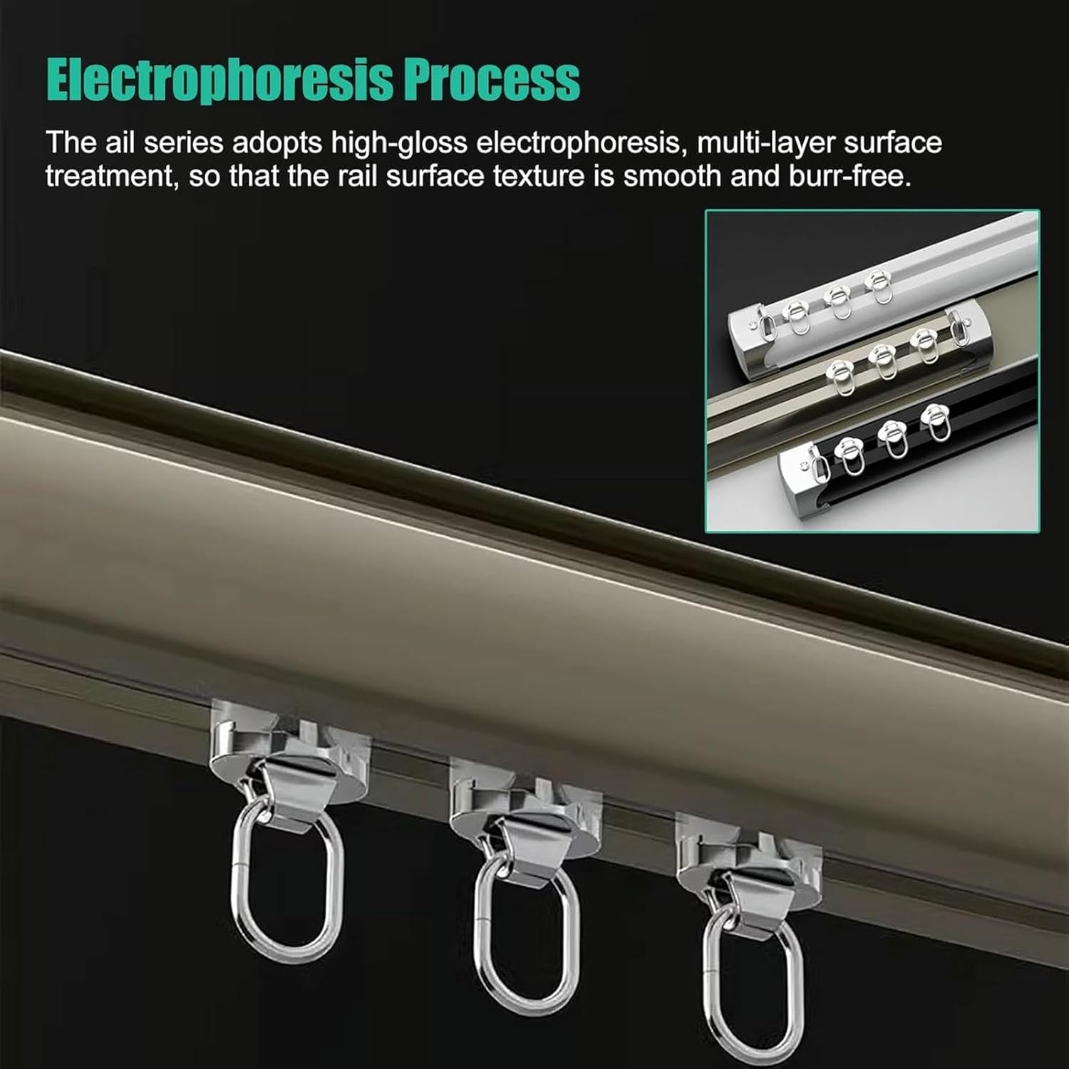 Bedroom Curtain Rods White Sliding Curtain Track System Wall/Ceiling Mount, 3 4 5 6 7 8 9 10 11 12 13 14 15 16ft Long, Aluminum Straight Curtain Rail Kits~/