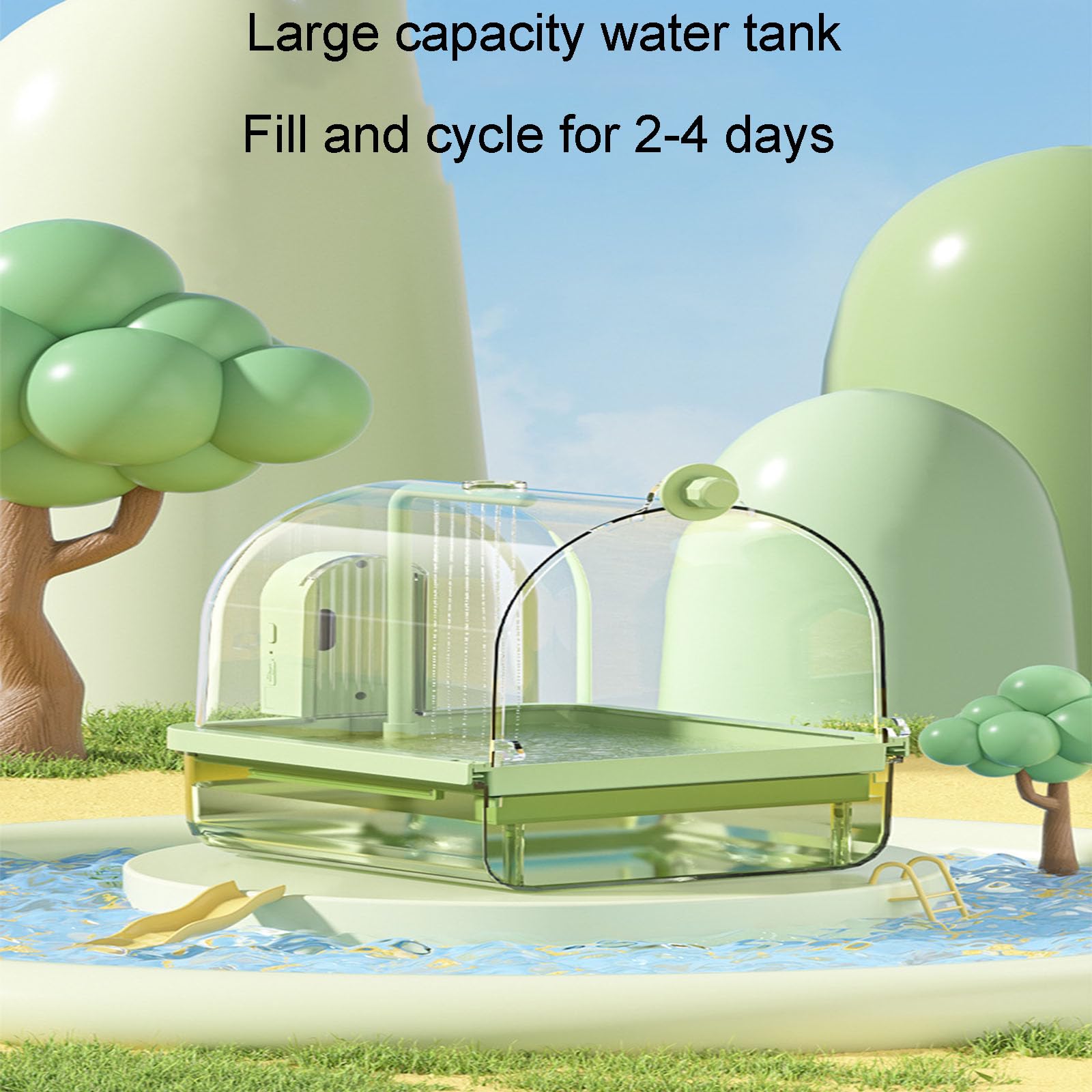 Bañera para pájaros, bañera transparente ajustable con base antideslizante, cómoda y limpia, adecuada para pájaros pequeños