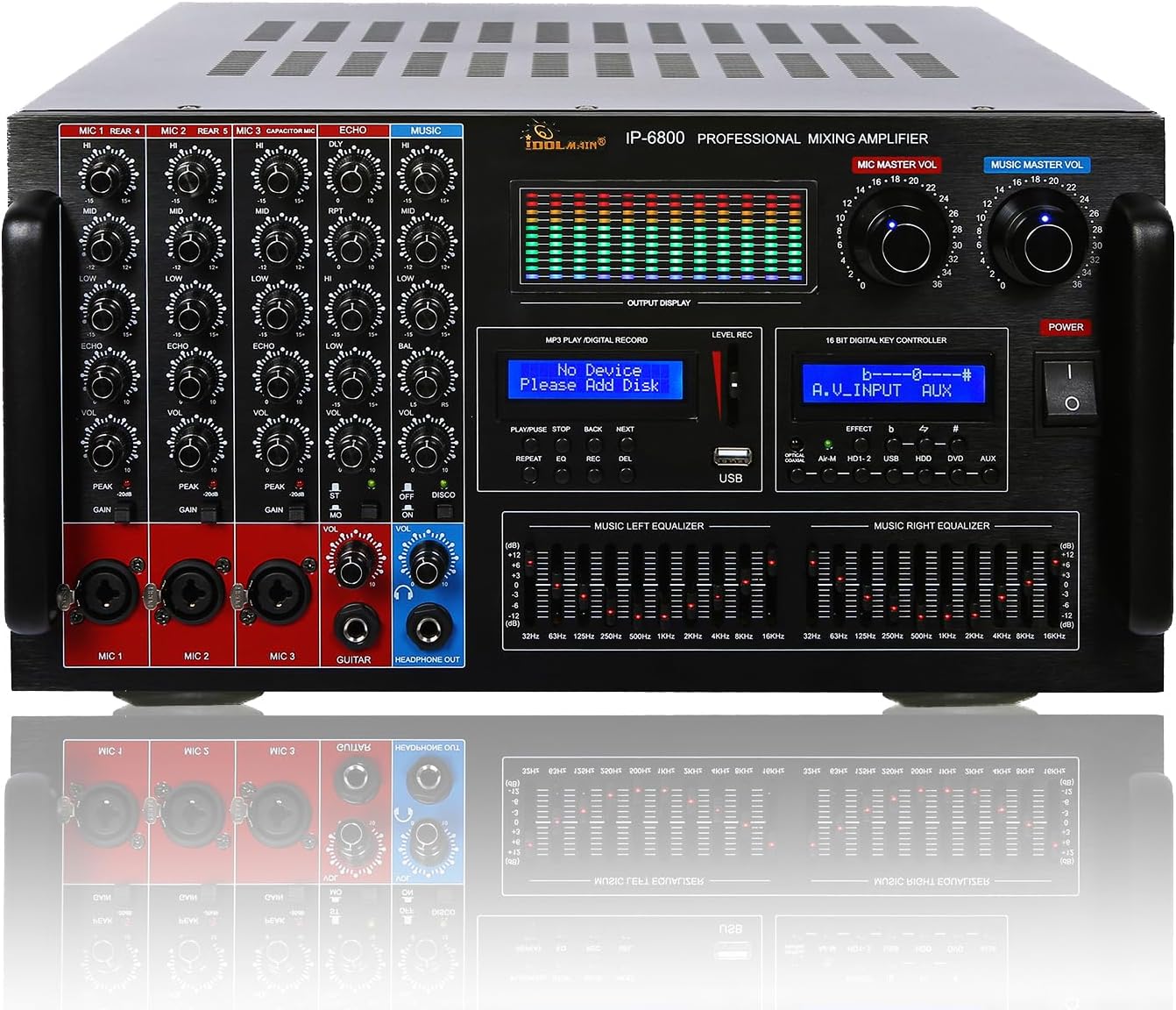 IDOLmain 6000W Professional Digital Karaoke Mixing Power Amplifier