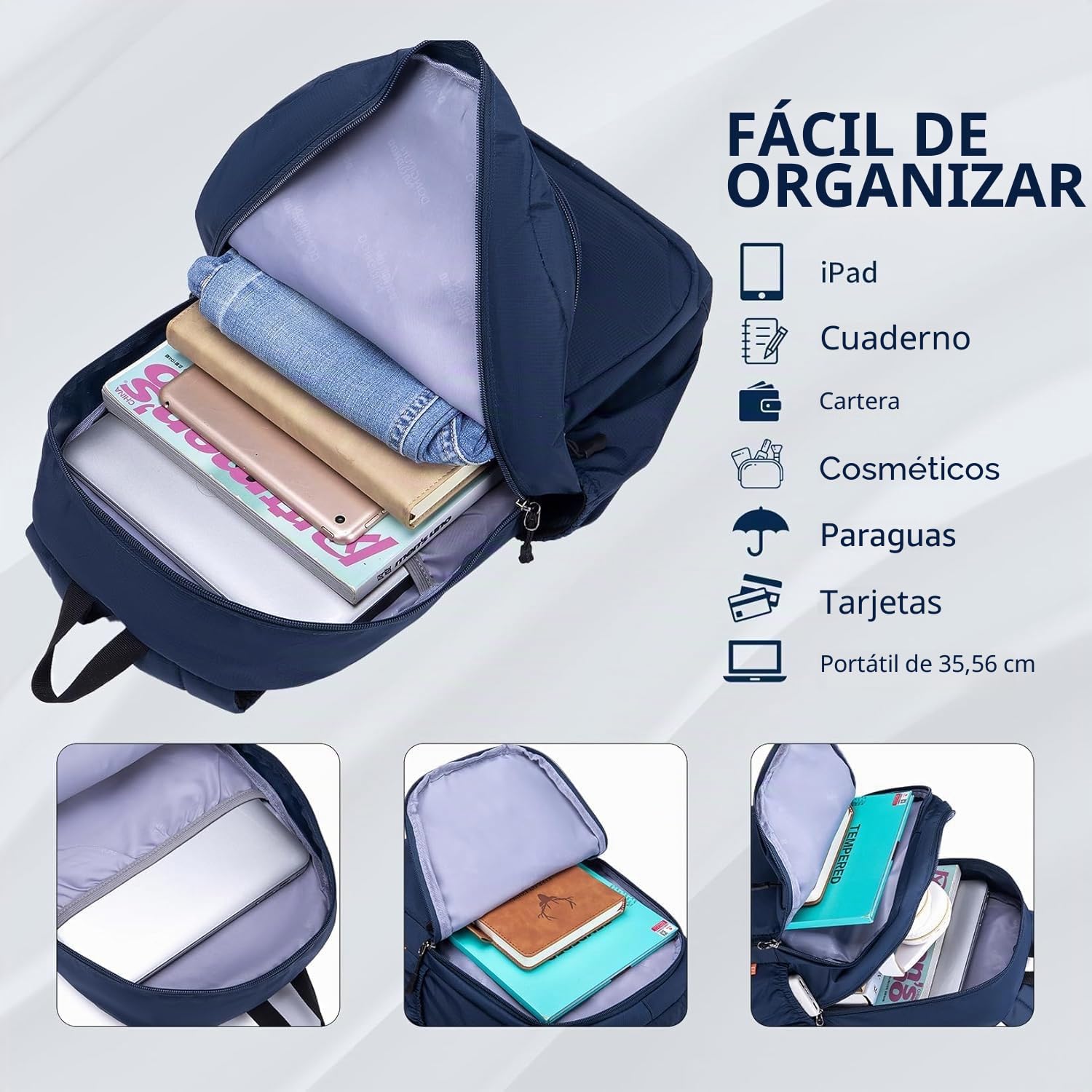 40x30x15cm British Airways Wizzair Eurowings Mochila Viaje Cabina Avion Vueling, Impermeable Nylon Mochilas de Viaje para Avion Mochila Portatil 14 Pulgadas con Compartimento para Ordenador