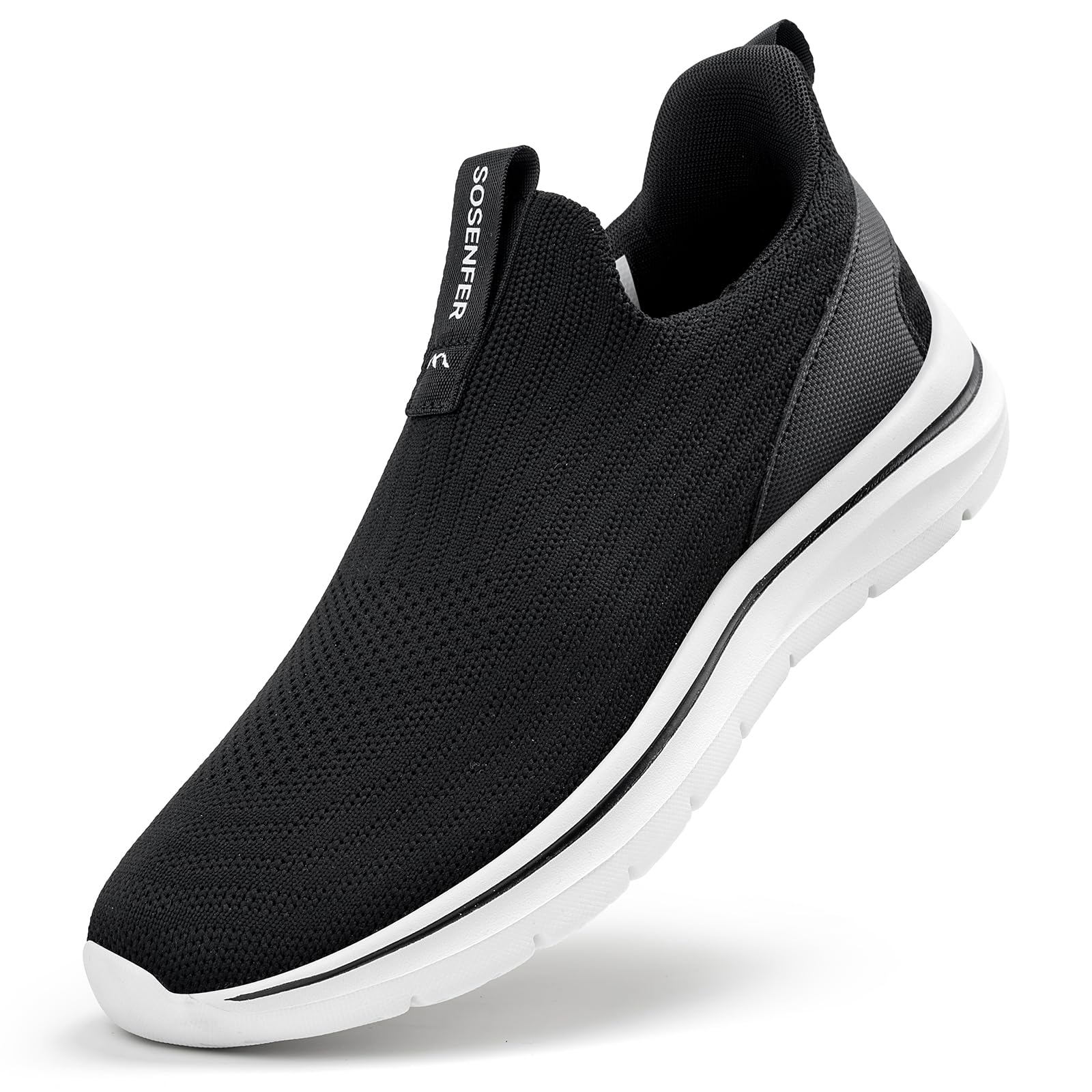 Sosenfer Herren Slip on Sneakers ohne Schnuersenkel Schuhe Mesh Atmungsaktiv Freizeitschuhe Sportschuhe Leichtgewicht Walking Turnschuhe Casual Sneaker