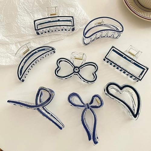 Miniatura 6 de Agirlvct 2 pinzas para el cabello con lazo de satén sedoso, pinza de pelo con lazo negro grande, accesorios grandes para mujer, pasadores de cinta