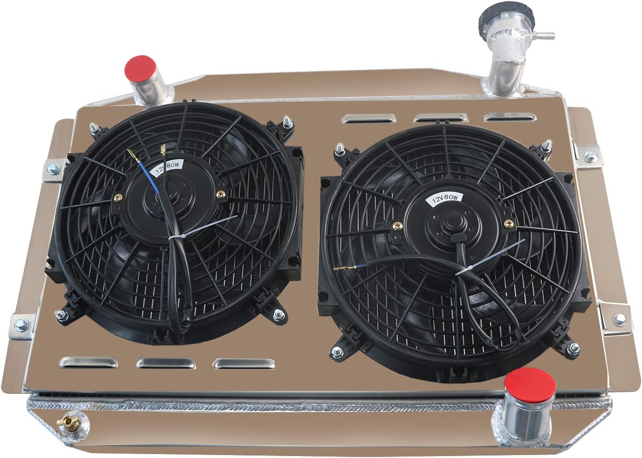 3 ROW Radiator+Shroud Fan+Relay FOR 55-60 Chevy Corvette C1 3.8 L6,4.3 4.6 V8 MT