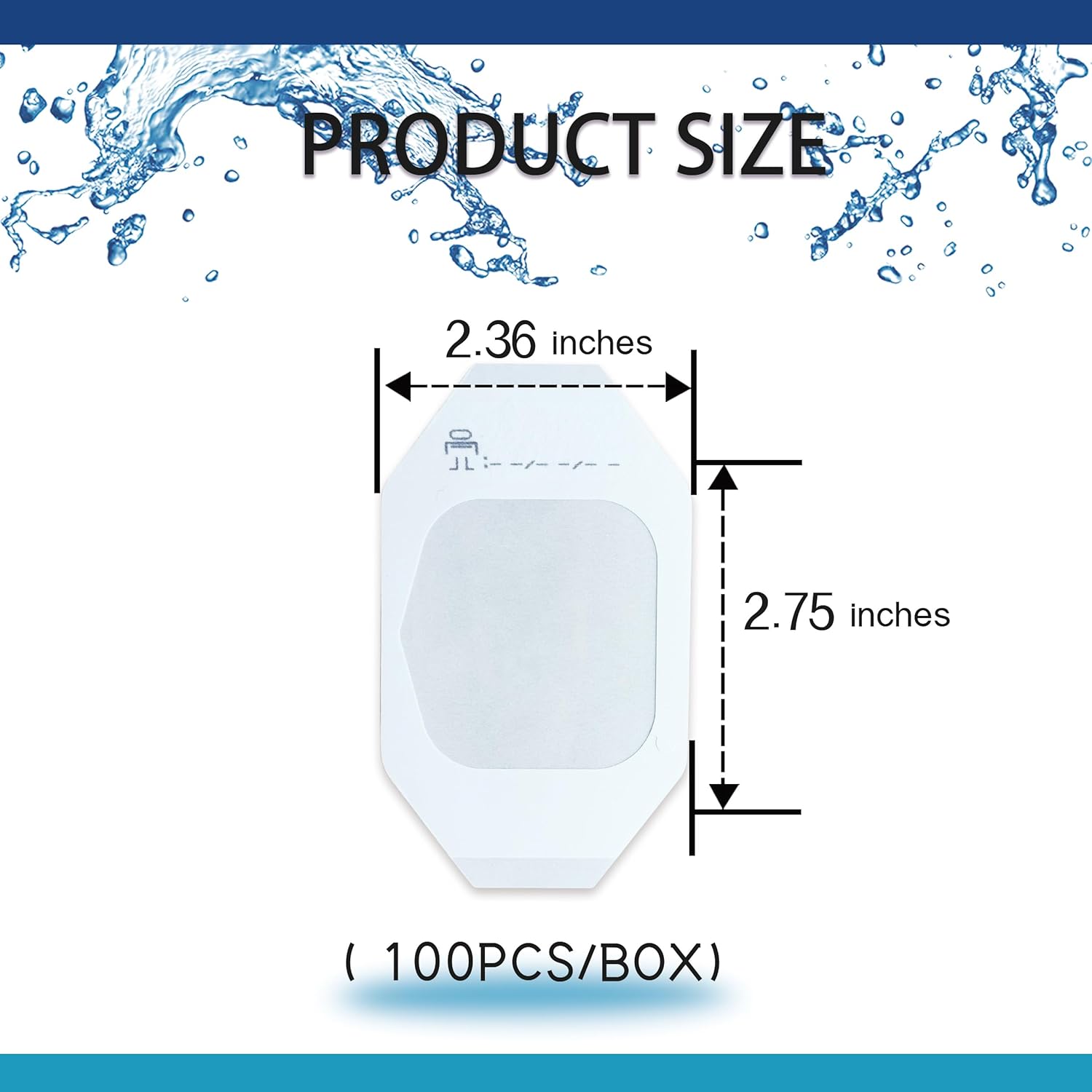 2.3"x2.75"-100 Individual Packages Transparent Sterile Waterproof Film Dressings for Wound Cover - Medical Grade - Clear Adhesive Skin Bandages for IV Shield, Tattoo Aftercare (TP,2.3" x2.7"-100PCS) - Image 2