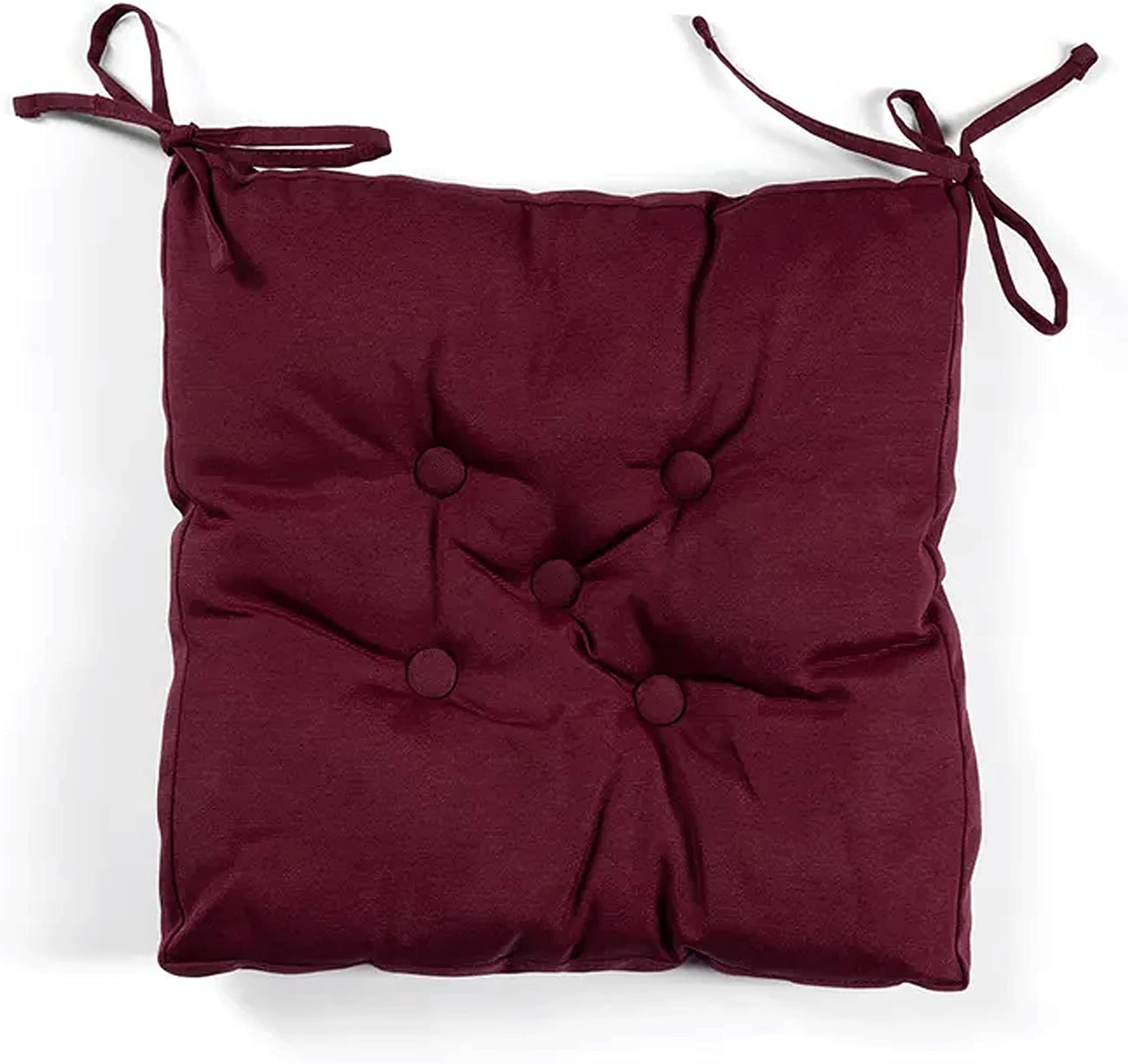 Cotton Home Quilted Chair Pad, Brown, 40 cm Length x Width, / 16x16 inches Small Single CH-389