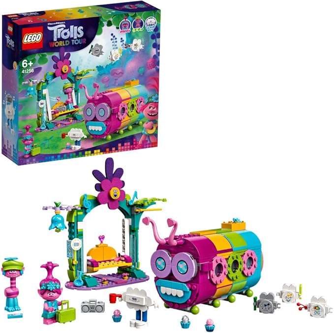 Amazon Com Lego Trolls World Tour Rainbow Caterbus Toys Games