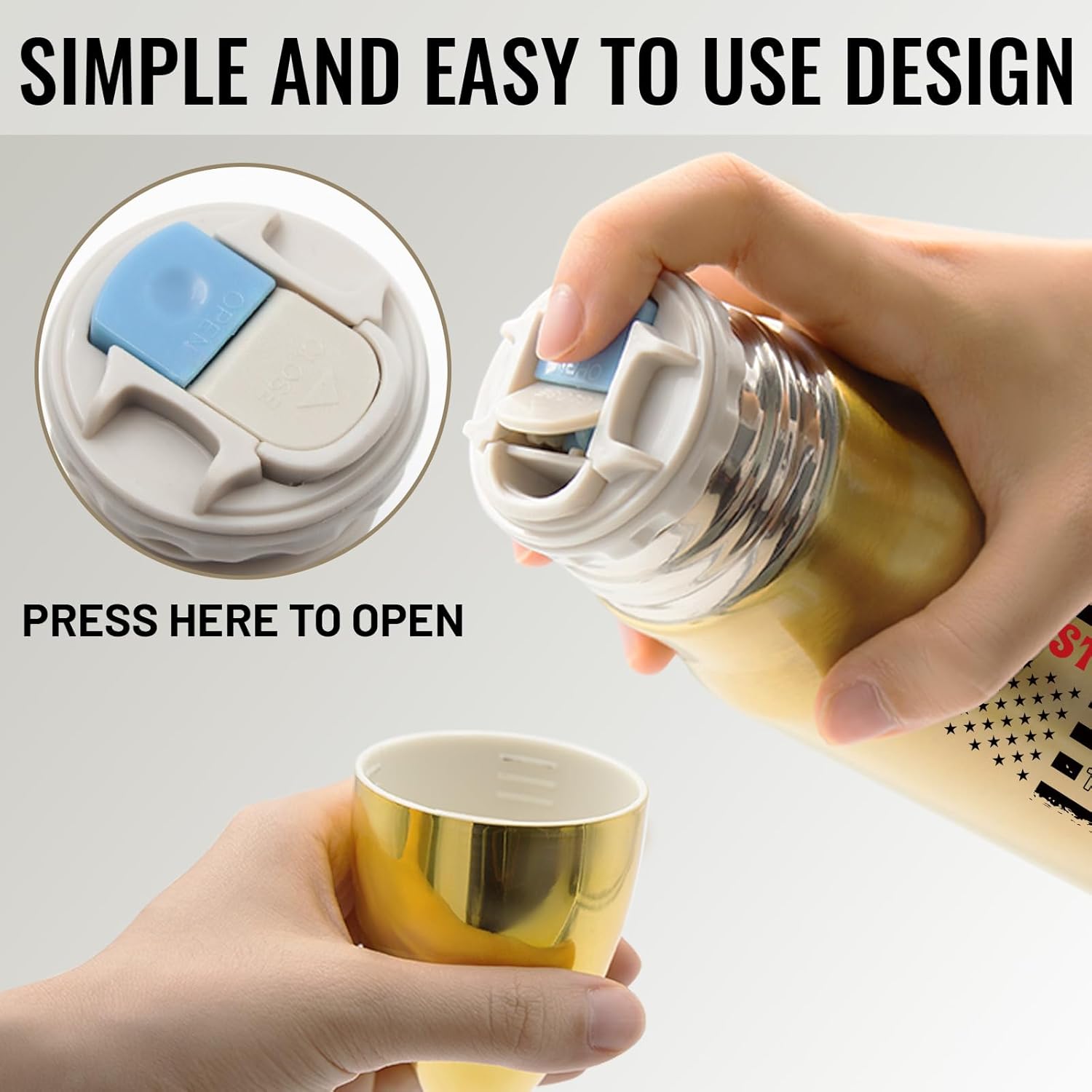 Gifts for Dad, 17 Oz Stainless Steel Dad Tumbler with Lid, Father Thanksgiving Christmas Birthday Gift, Present Idea for Daddy Veteran from Daughter Son Wife, New Daddy Gift, Gold, 1 PCS - Image 4