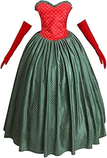 Martha Cosplay Costume Martha May Whovier Christmas Dress wIth Gloves Outfit for Women