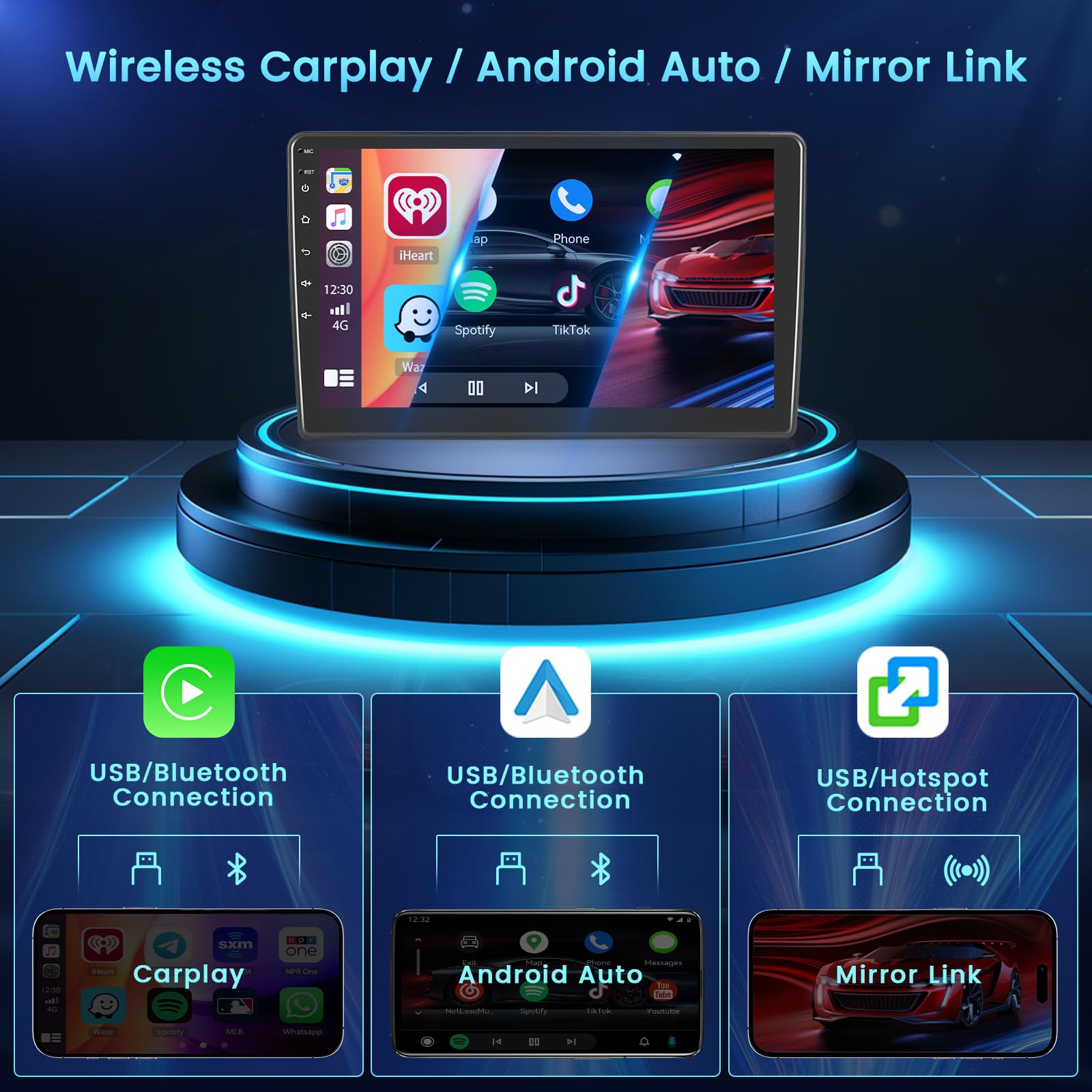 Radio Android 11 Y CarPlay Para Hyundai Sonata NF 2004-2008 | Pantalla De 9 Pulgadas, Bluetooth, GPS Y Cámara Trasera Incluida