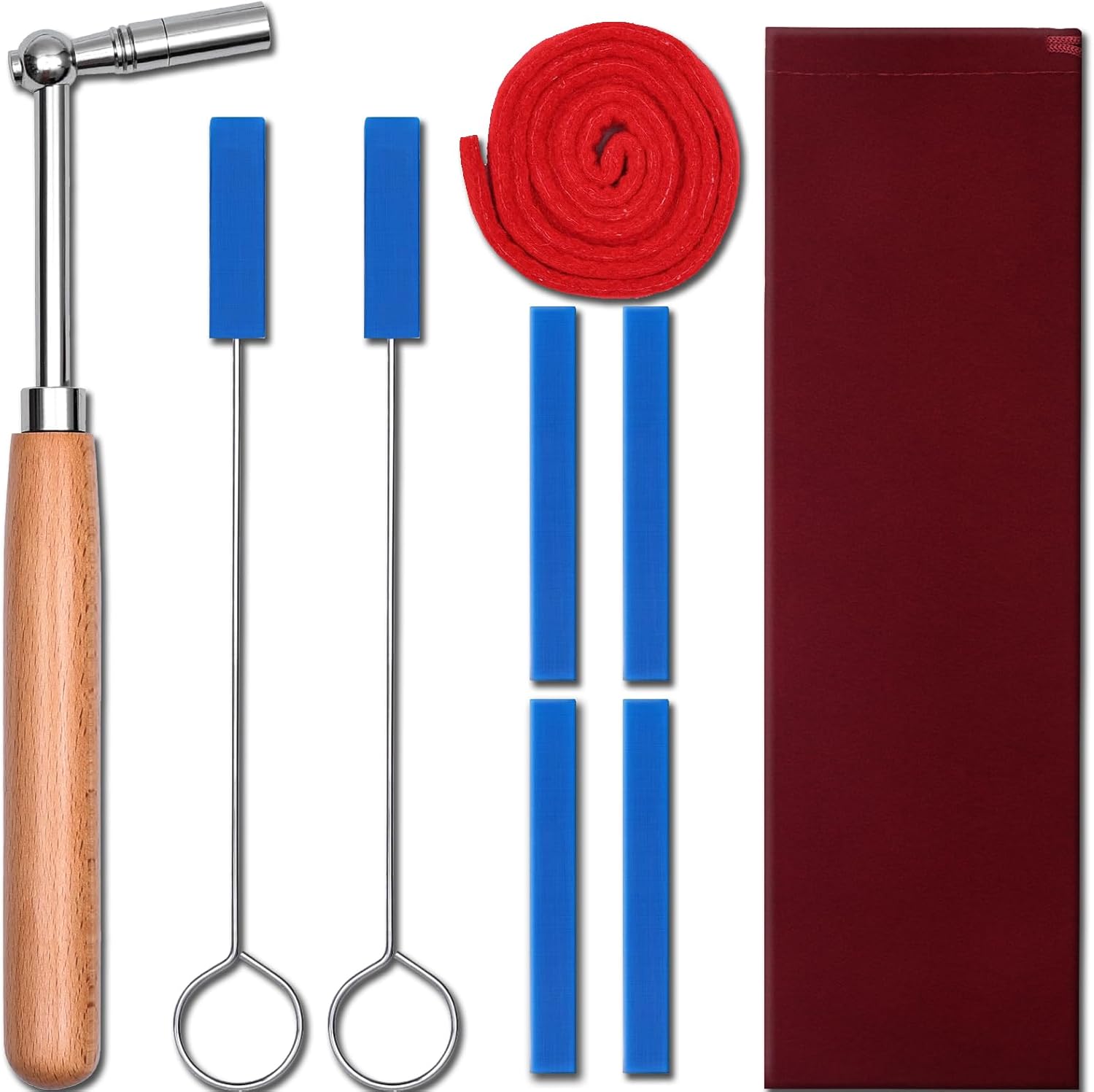 Piano Tuning Kit with Case, 26 PCS Piano Tuner Wrench Hammer Rubber Mutes Set Tuning Lever Tools for Beginner