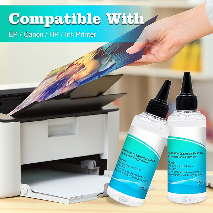 Kit de Limpieza para Cabezal de Impresora Inkjet 2x100ml miniatura 3