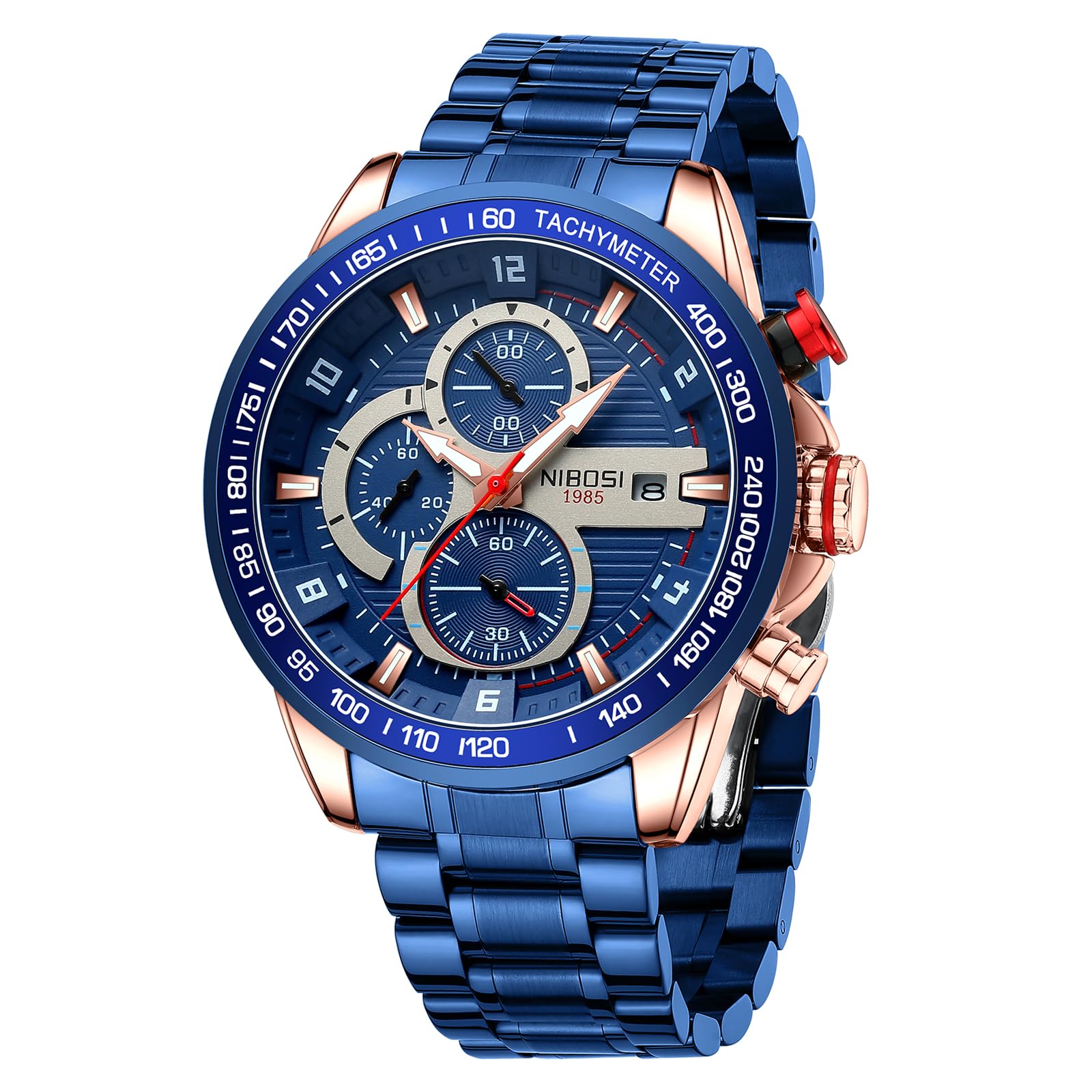 NIBOSI Watch For Men Analog Quartz Chronograph Men Watch Business Sport Military 3Atm Stainless Steel Casual Wrist Watch With Calendar Elegant Gift For Men, Gold Dial, Black Band (B0CHV56WVN) Amazon Price History, Amazon Price Tracker