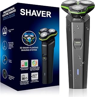 MAXWISDOM Electric Razor for Men: Magnetic Detachable Head, 3D Floating Shaver, Portable Travel Shaver with 90-Min Battery