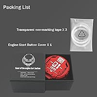 Vista 6 de Original Cubierta de botón de arranque, cubierta protectora giratoria del botón de arranque y parada del motor del automóvil, calcomanías geniales